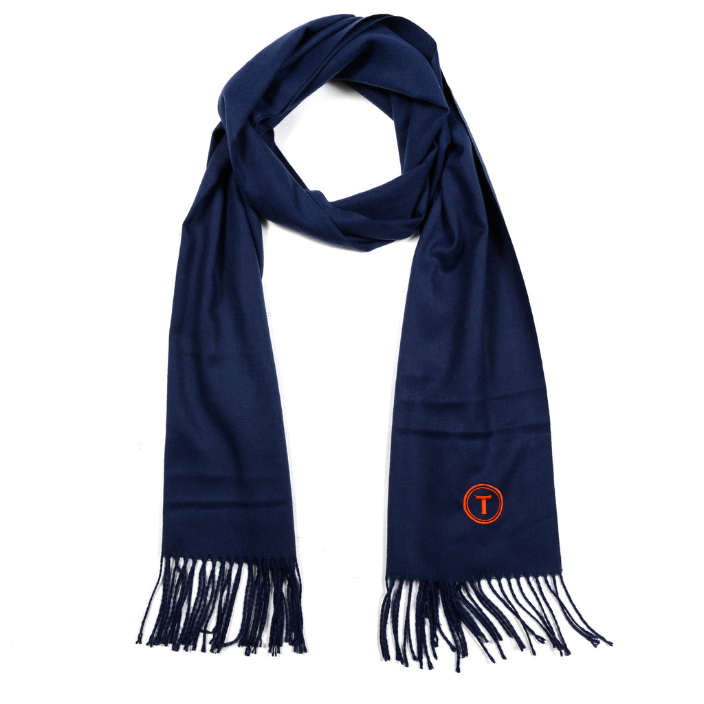 Mens Winter Cashmere Scarf: Blue Scarf Neck Warmer