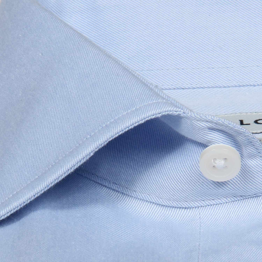 Non-Iron Sky Blue Twill Slim Fit Shirt