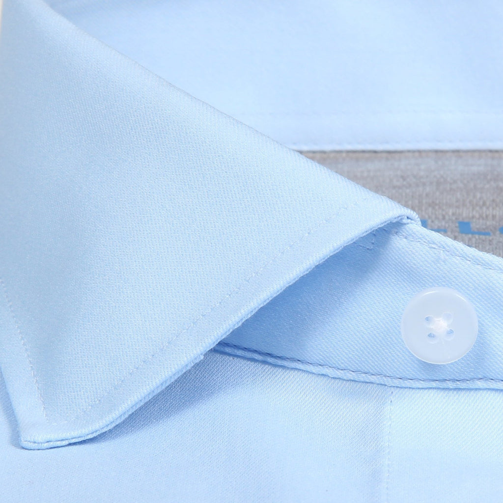 Men's Light (Pale) Blue Dress Shirt: Sky Blue Collared Button Down