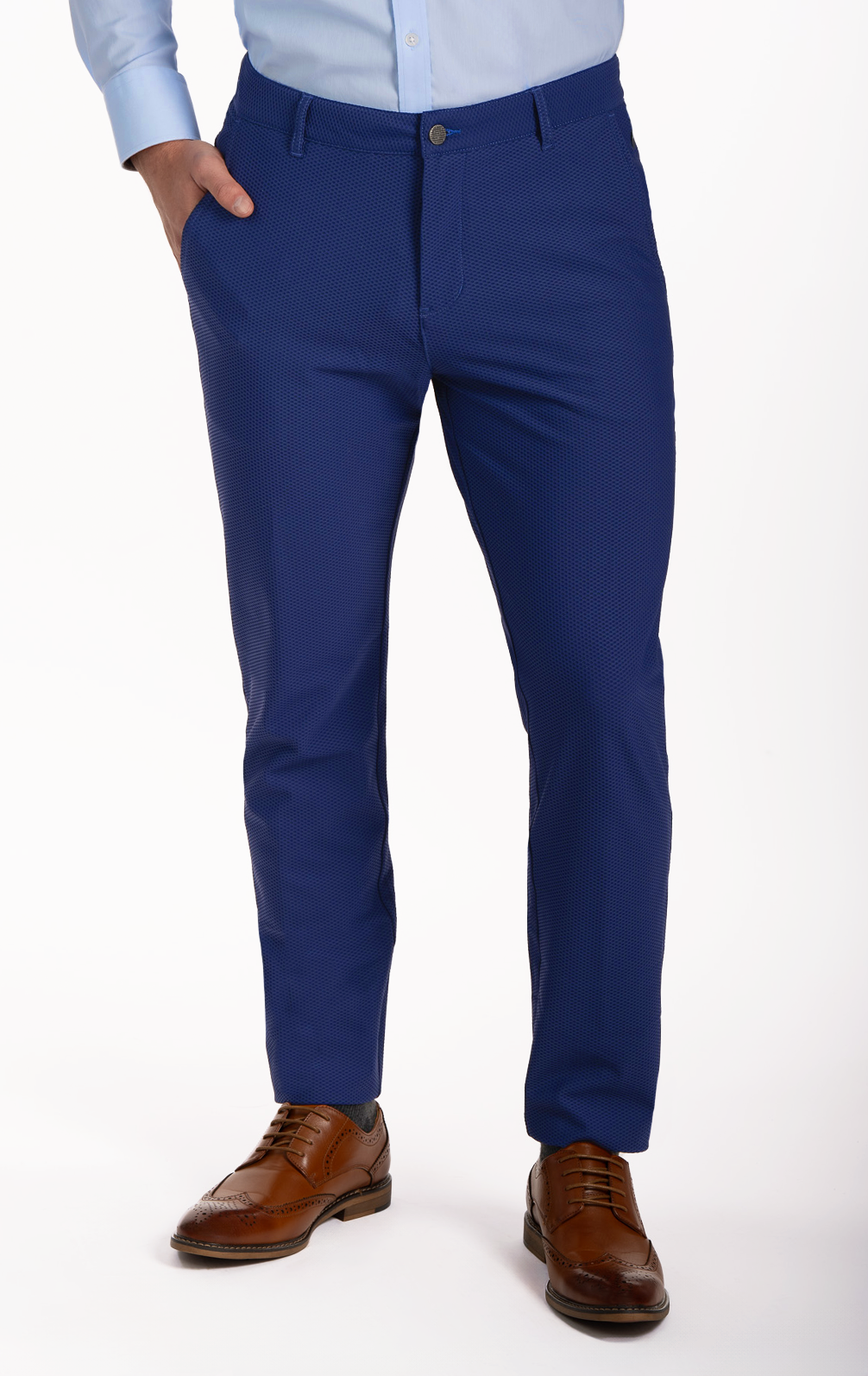 Men's Summer Blue Dress Pant (Breathable & Lightweight)