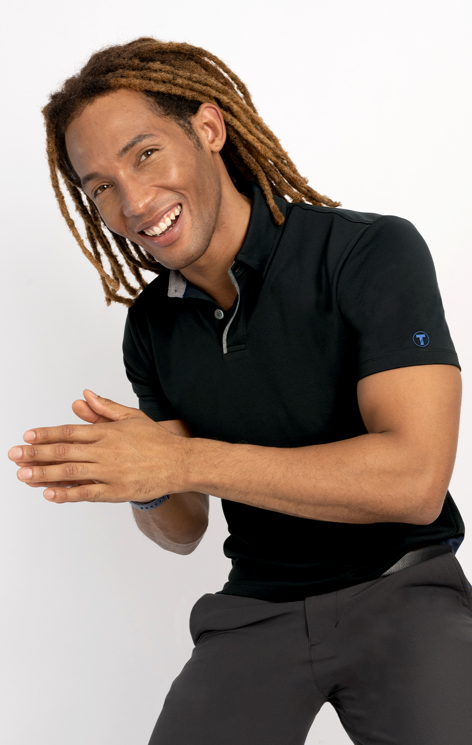 Contrast Dress Collar Polo Men s 3 Button Golf Shirt Twillory