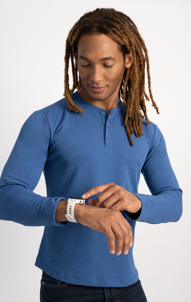 Mens Quick Dry Compression Running Henley Shirt Men For