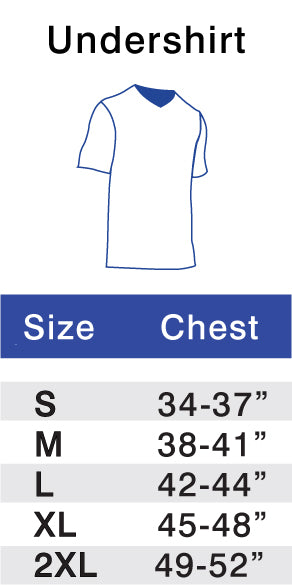 Twillory Undershirt Size Chart