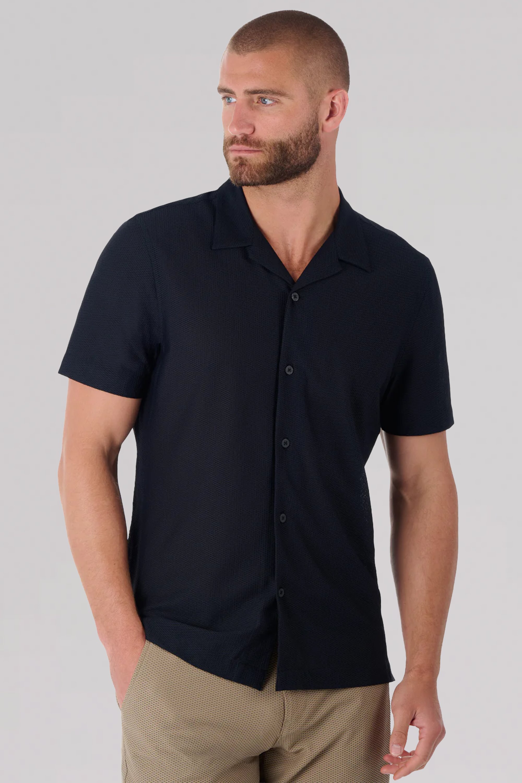 AIR Resort Shirt Solid // Black