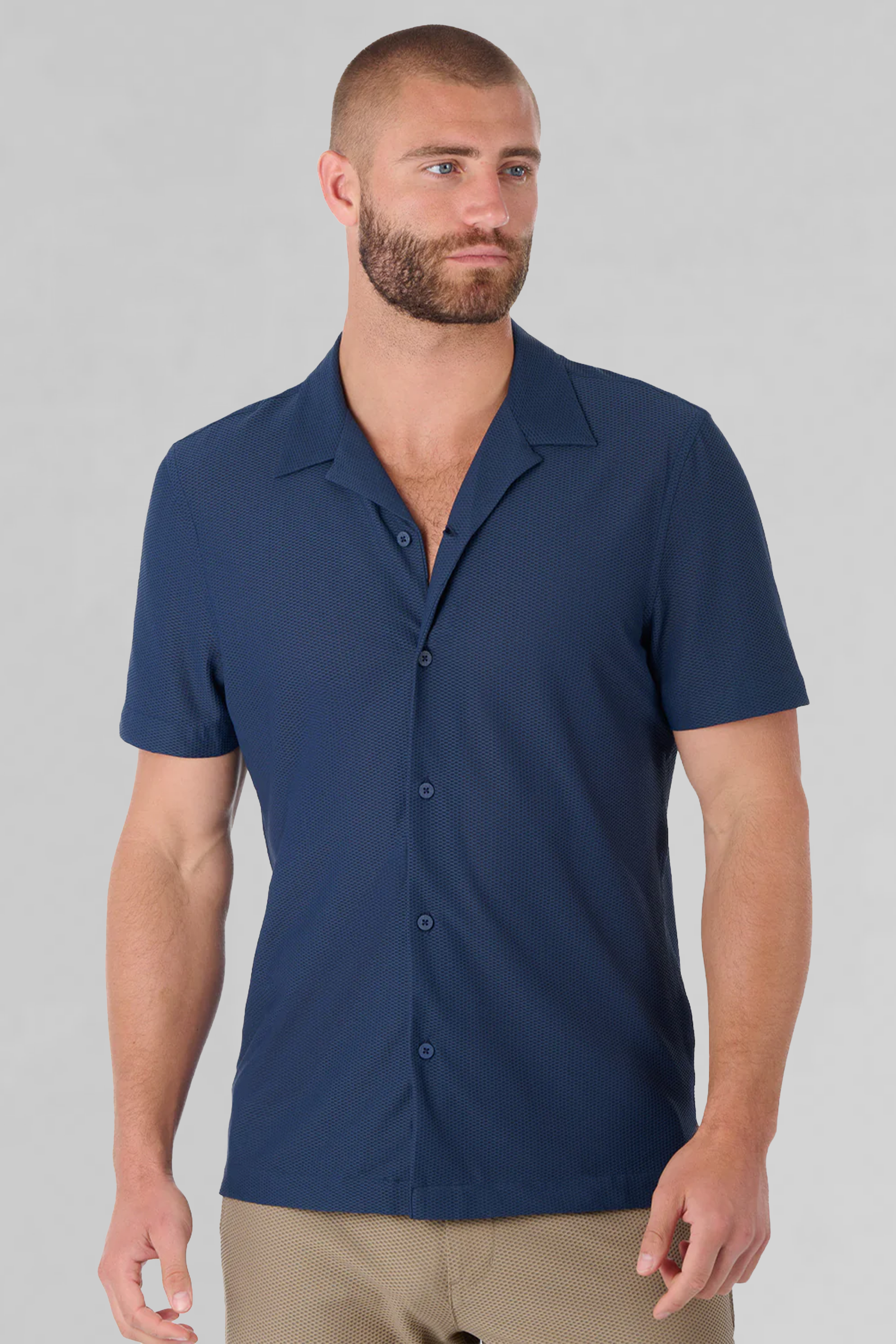 AIR Resort Shirt Solid // Navy