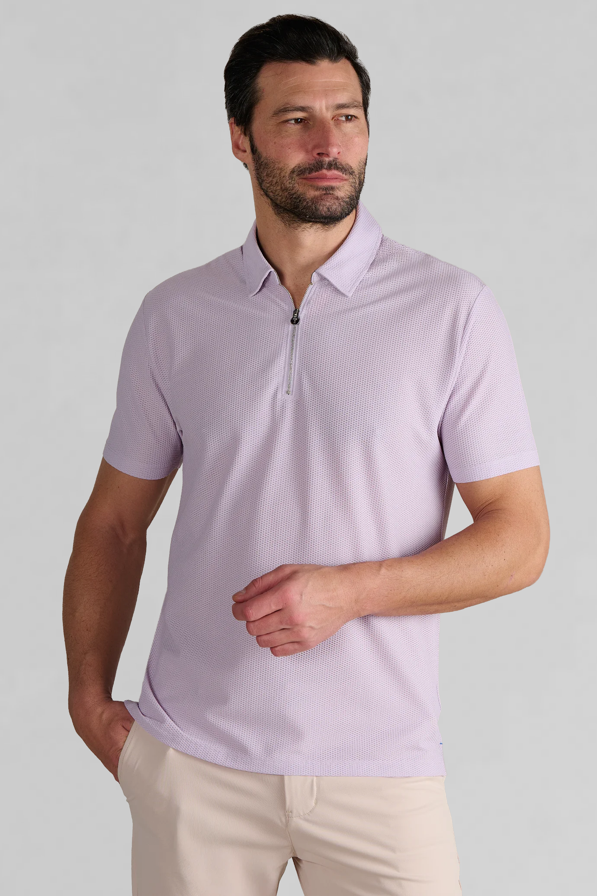 AIR Zip Polo Solid // Lilac