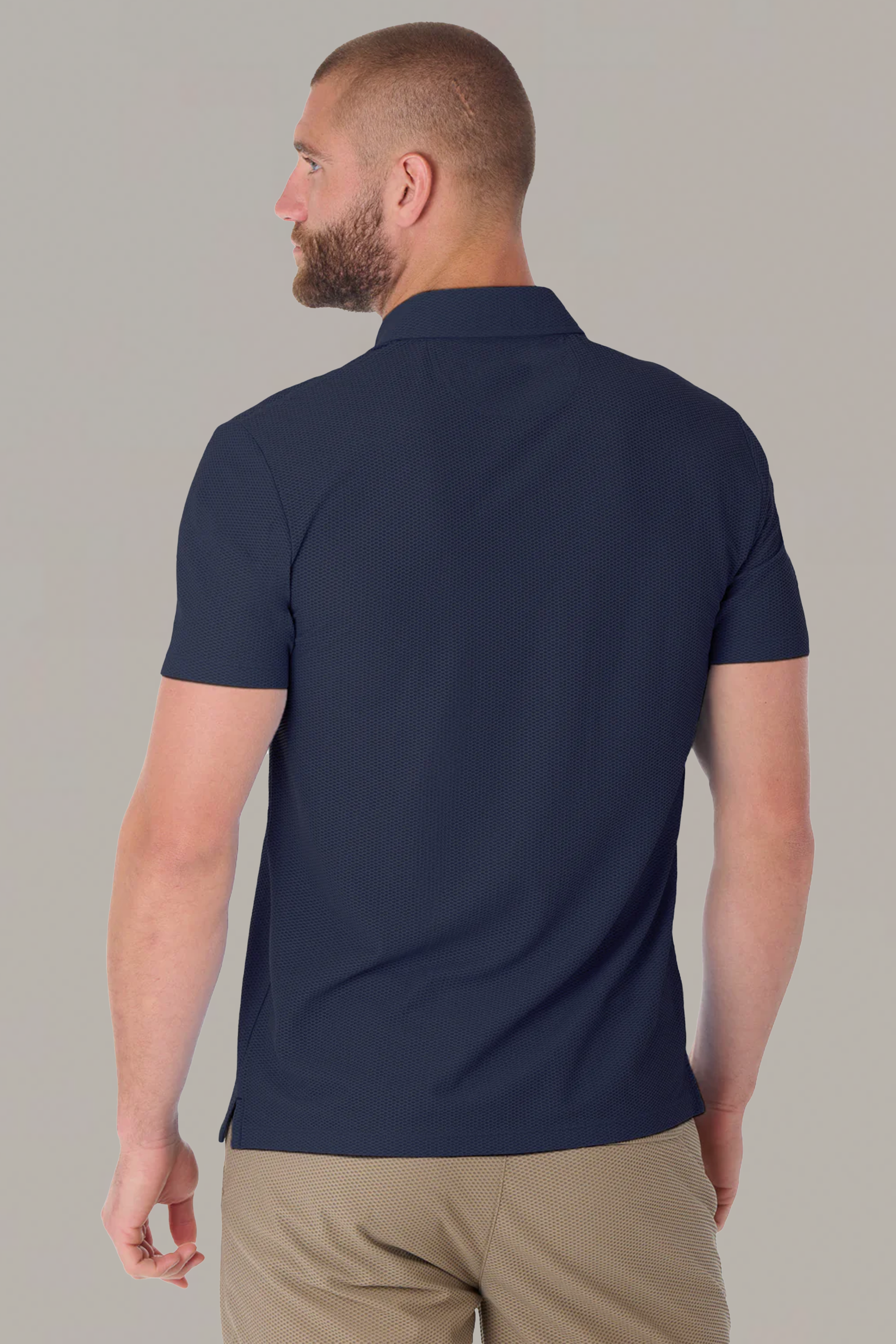 AIR Zip Polo Solid // Navy