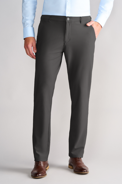 Men's Air Pants Heather Light Tailored - Grey - Non Iron - Comfortable 4 Way Stretch - W-33 L-32 - by Twillory Men's Air Pants Heather Light Tailored - Grey - Non Iron - Comfortable 4 Way Stretch - W-33 L-32 - by Twillory