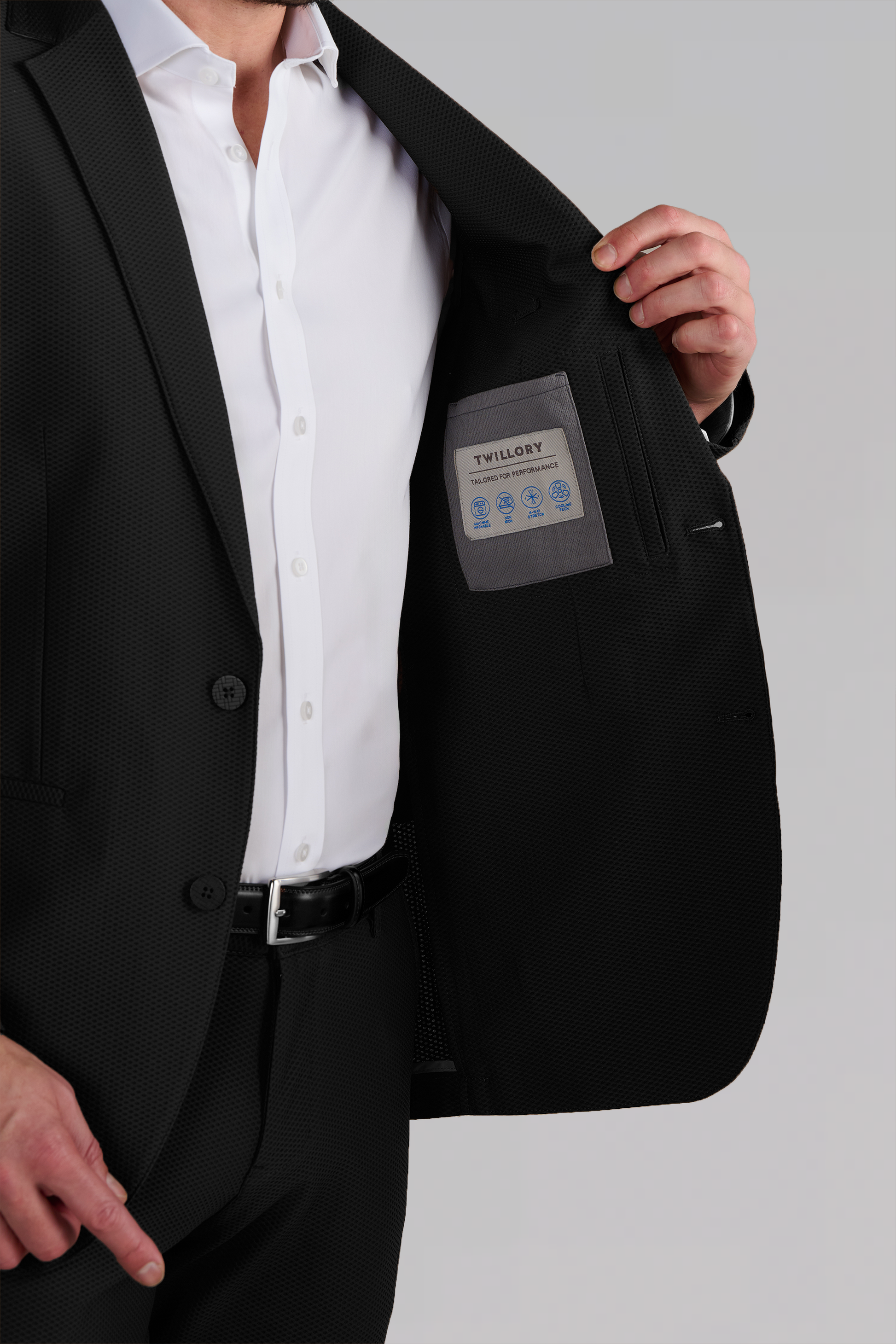 Men's Black Performance Blazer (Stretch Sports Coat/Jacket) Twillory Men's Black Performance Blazer (Stretch Sports Coat/Jacket) Twillory