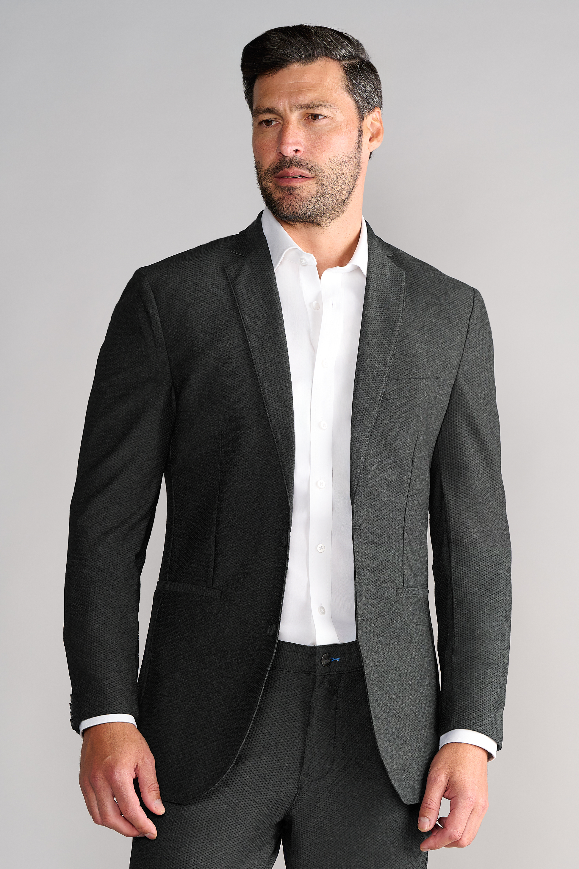 Melange Charcoal Grey Air Blazer (Summer Suit Jacket/Sport Coat) Twillory Melange Charcoal Grey Air Blazer (Summer Suit Jacket/Sport Coat) Twillory