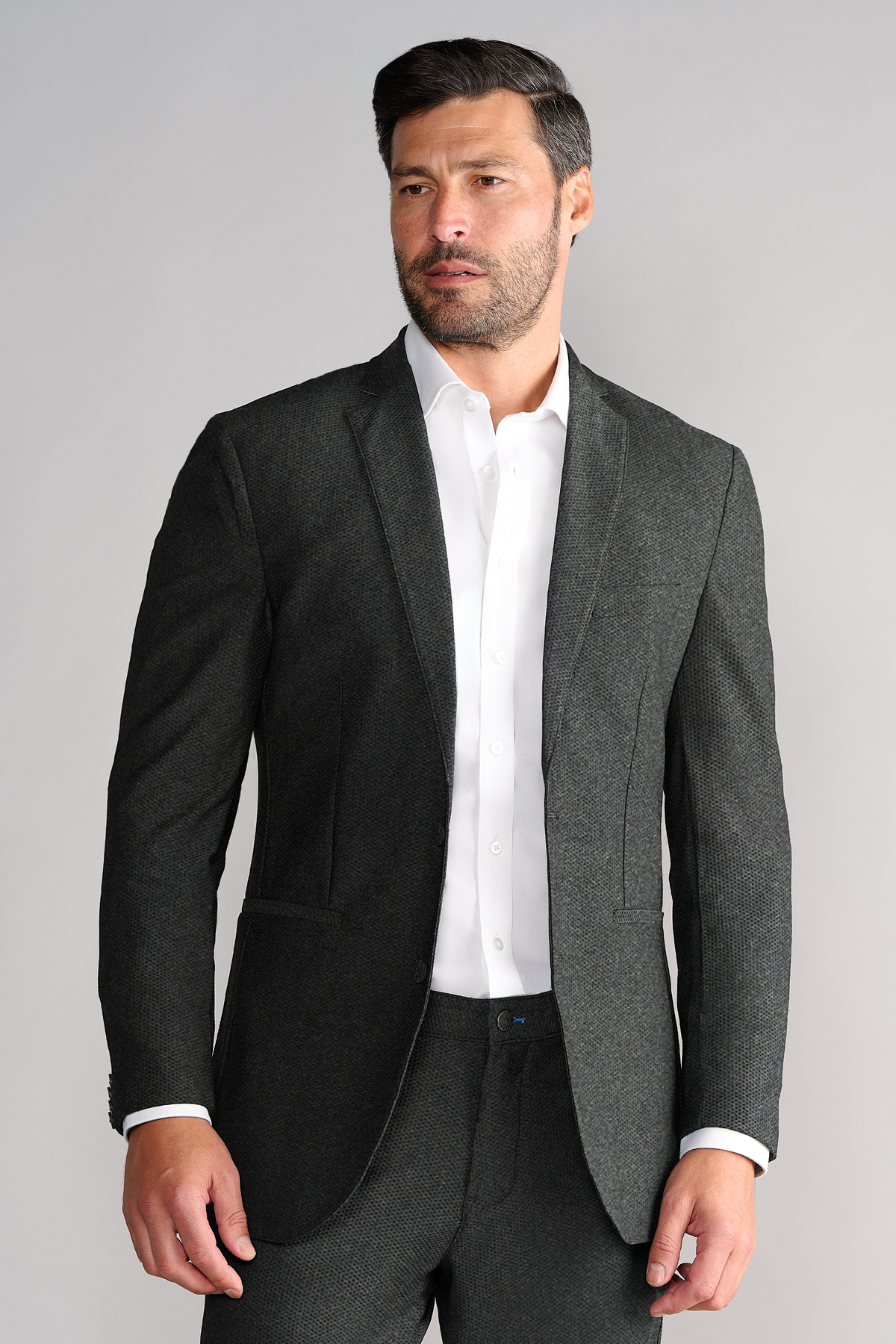 Melange Charcoal Grey Air Blazer (Summer Suit Jacket/Sport Coat