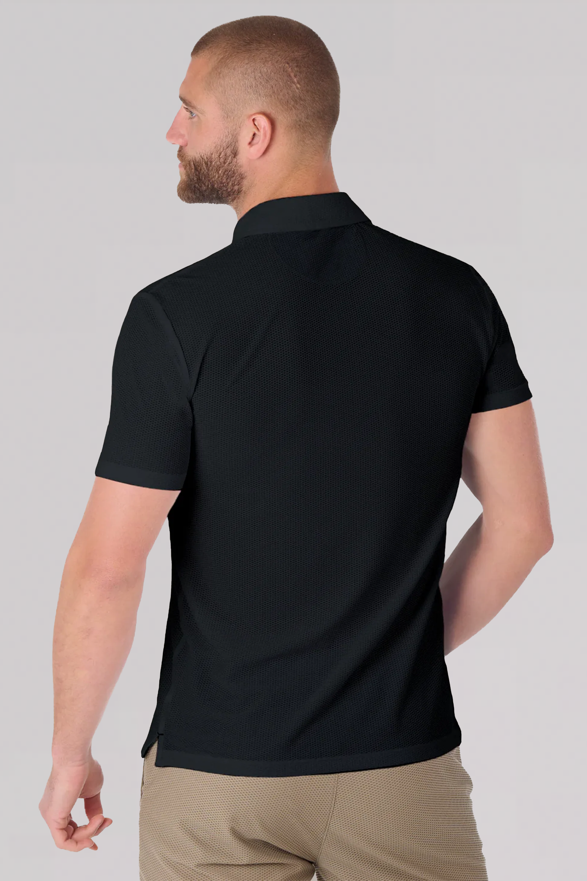 AIR Zip Polo Solid // Black