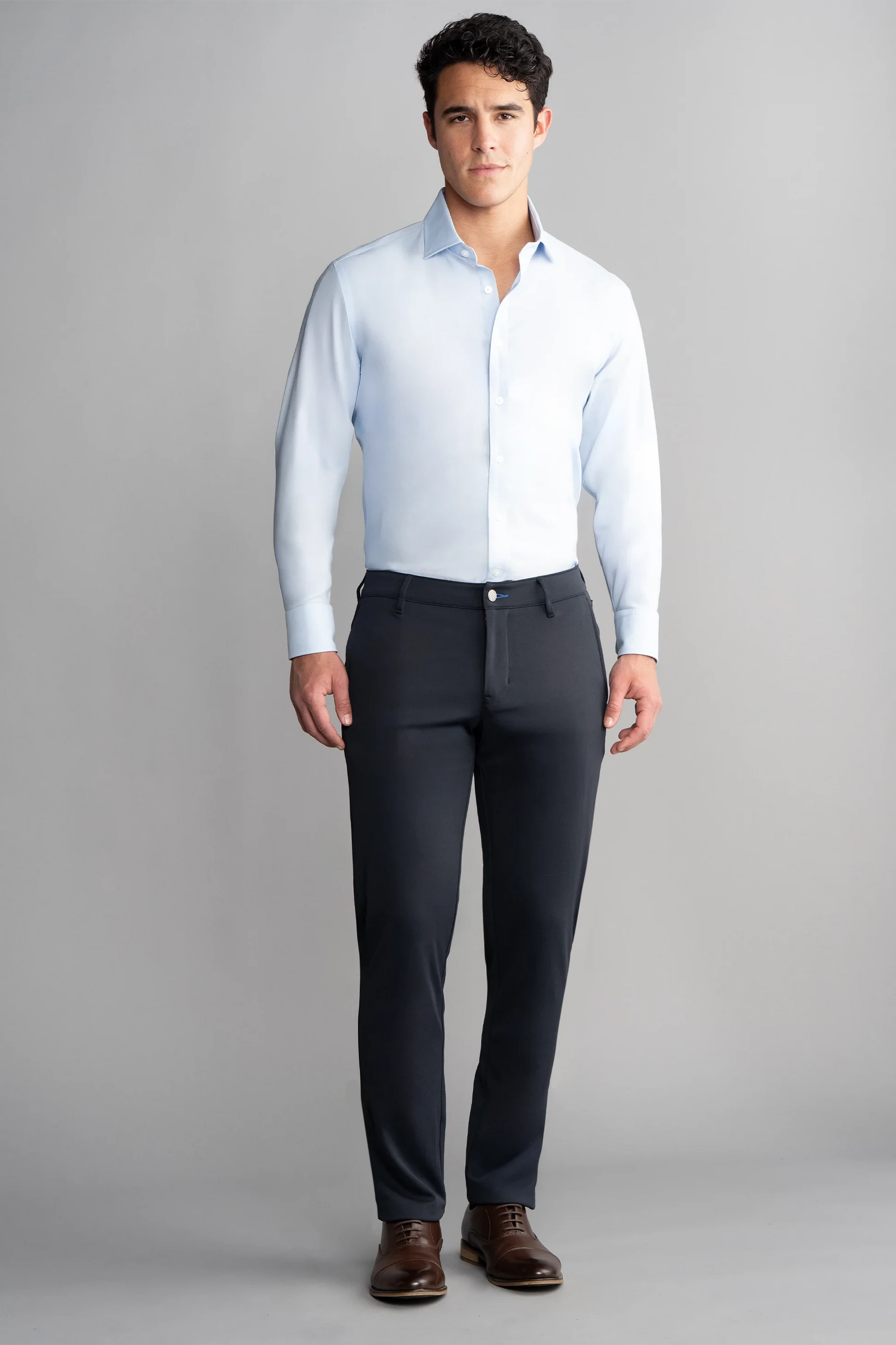 knit dress pants Murano Wardrobe Essentials Alex Slim-Fit Knit Suit Separates Flat-Front Dress Pants, Mens, 32 30, Stone