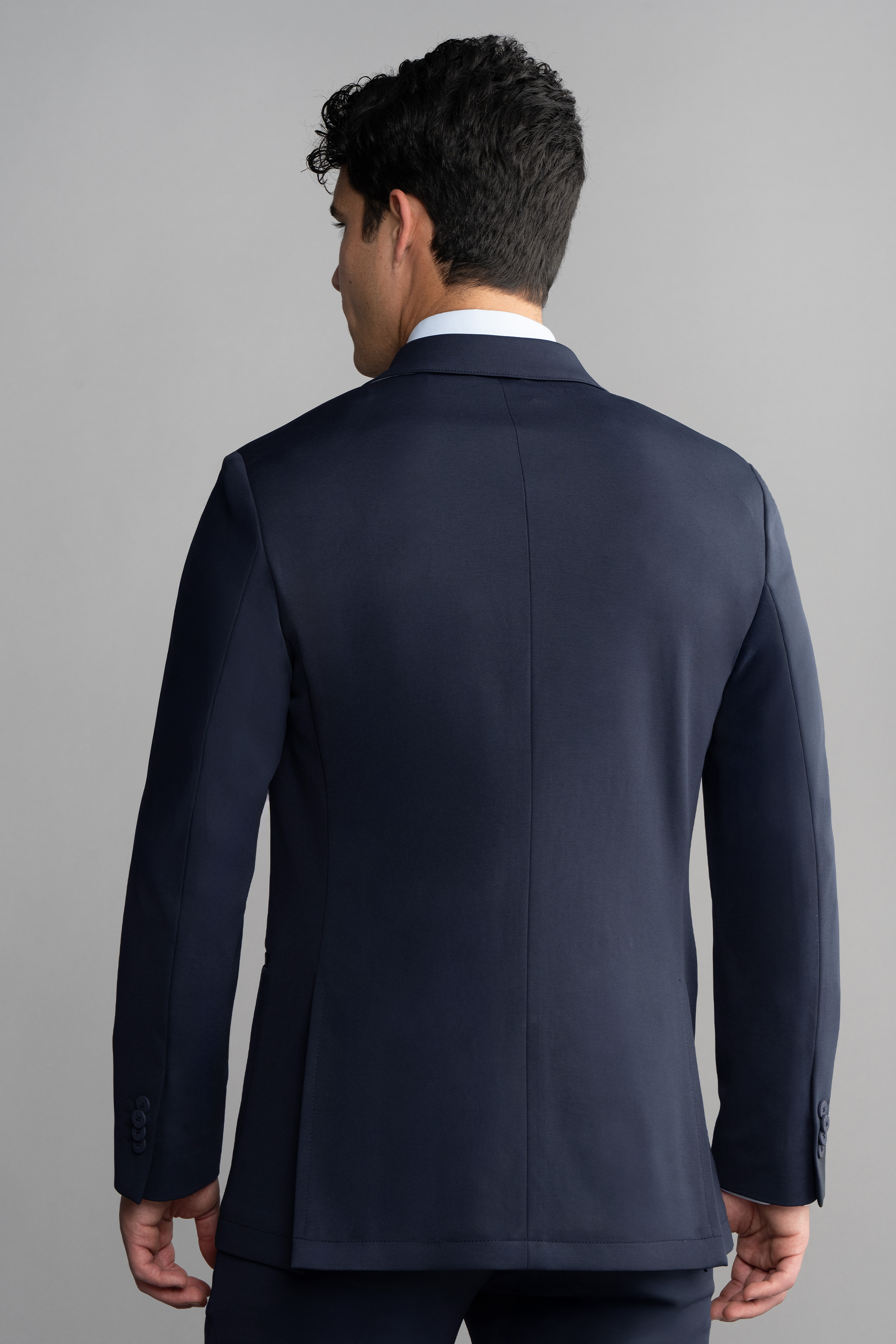 Circular Knit Blazer // Navy