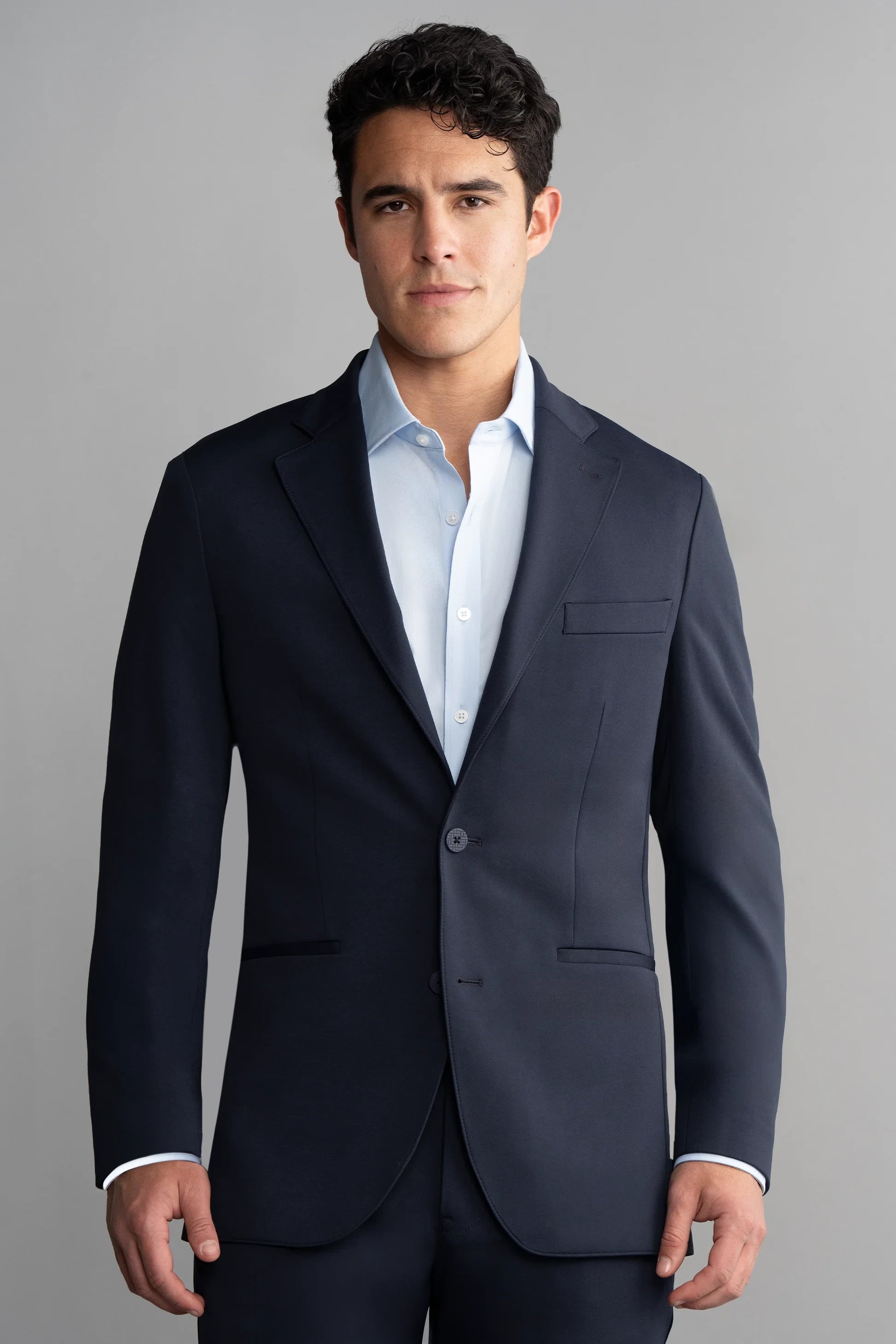 Circular Knit Blazer // Navy