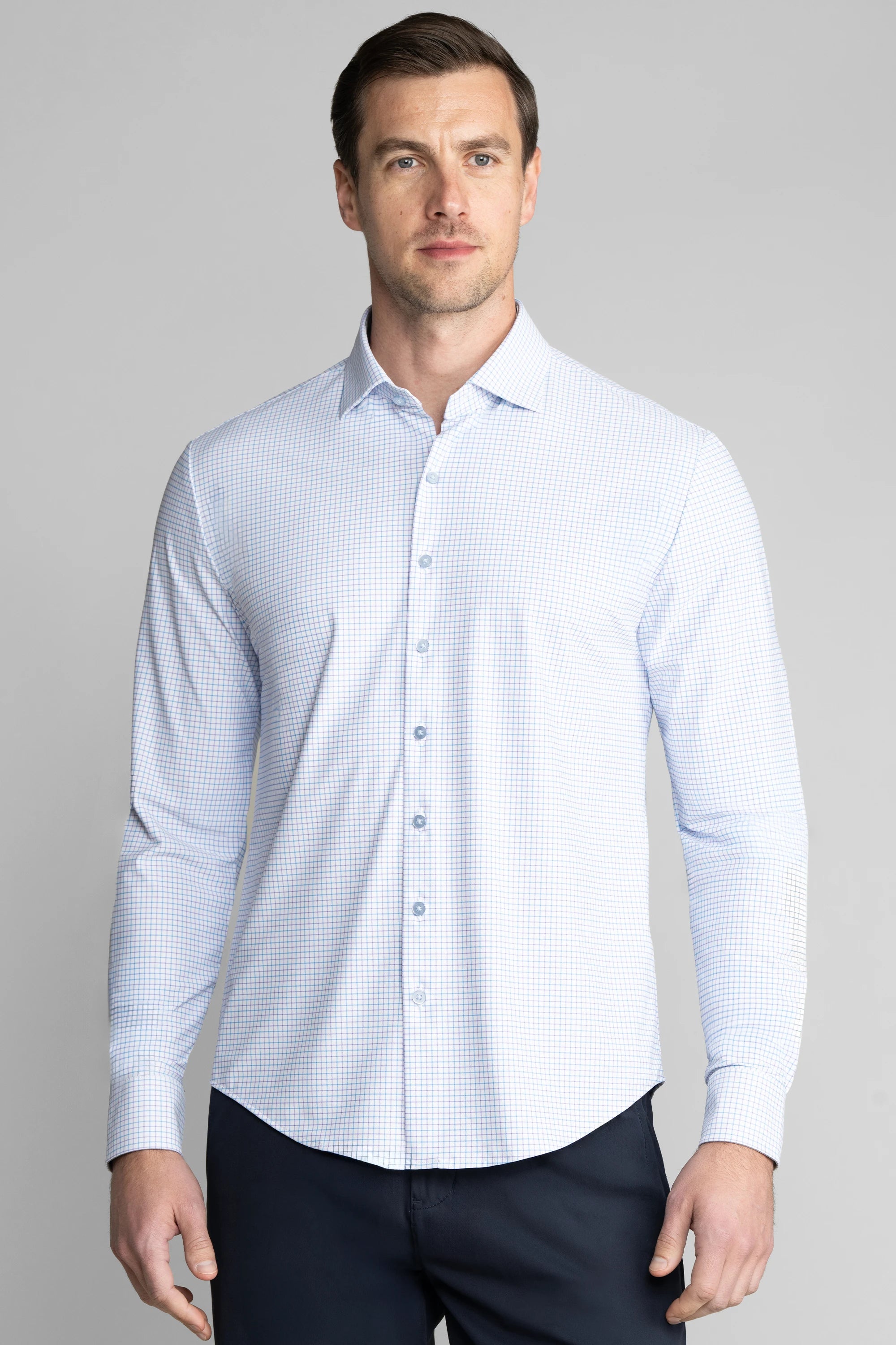 The Event Shirt Windowpane // Blue Purple