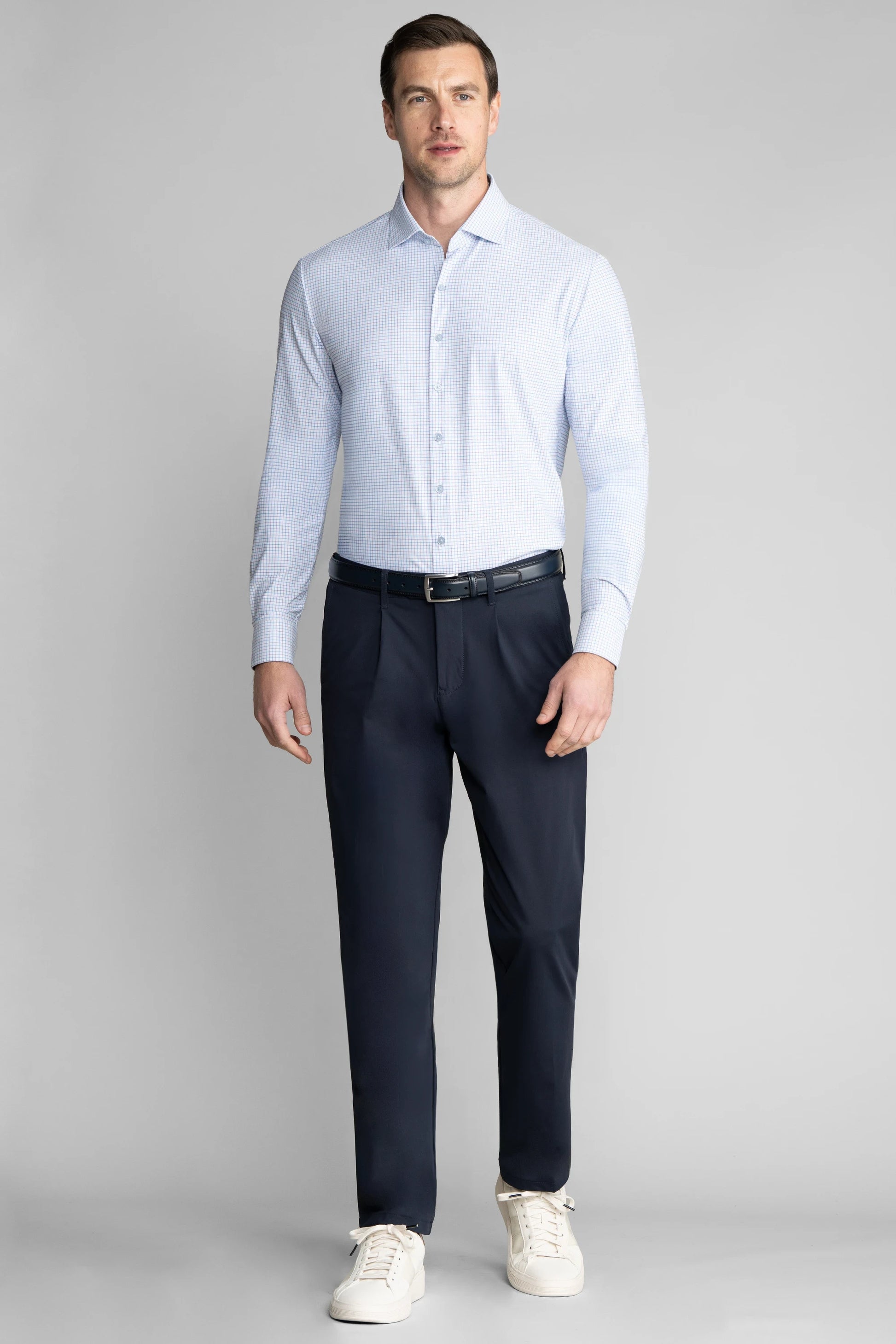 The Event Shirt Windowpane // Blue Purple