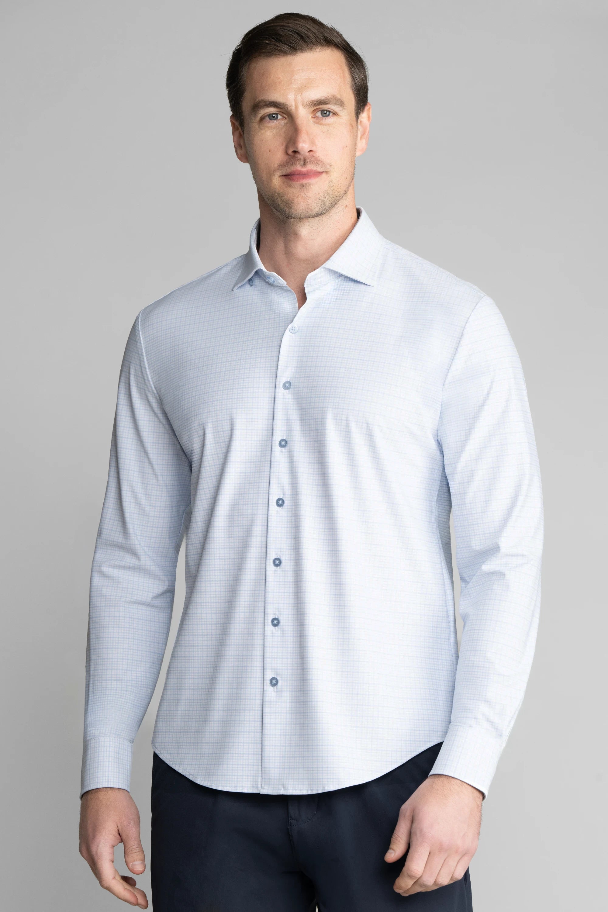 The Event Shirt Windowpane // Light Blue Grid