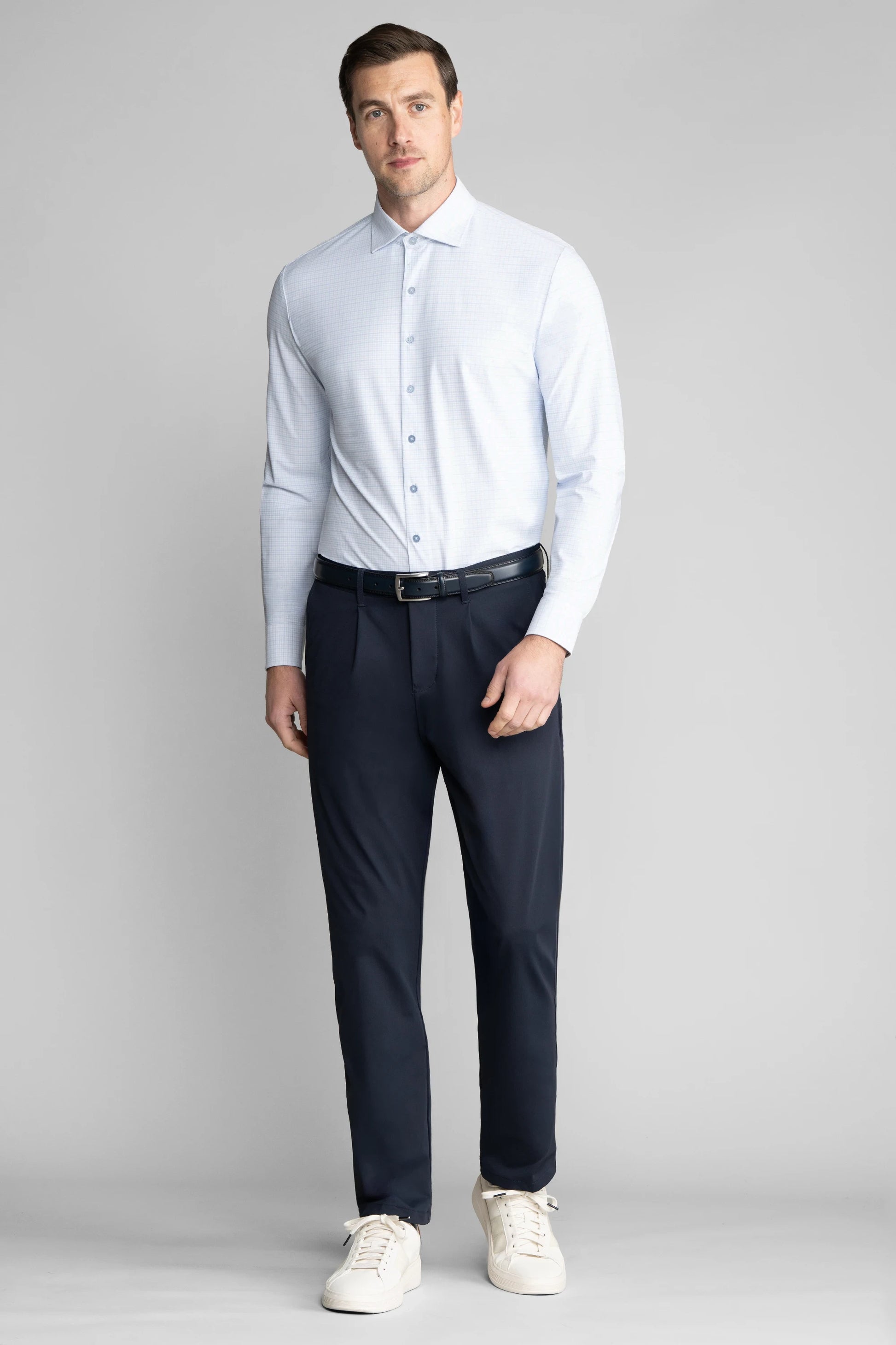 The Event Shirt Windowpane // Light Blue Grid