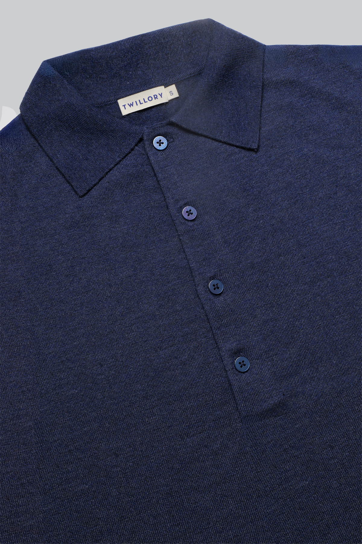 Lightweight Cashmere Polo | Navy, image 7 of 8