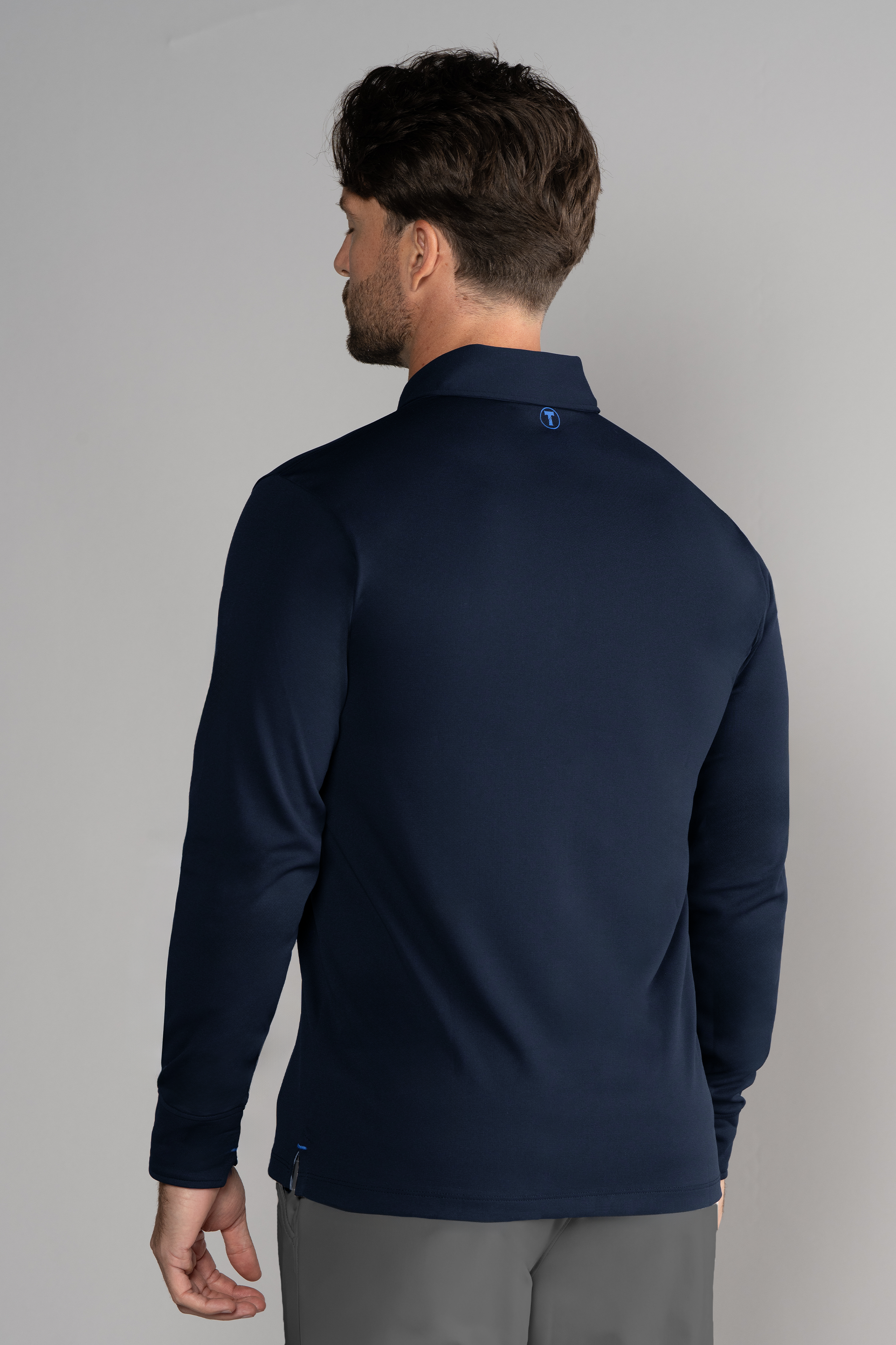 Long Sleeve Polo Solid // Navy