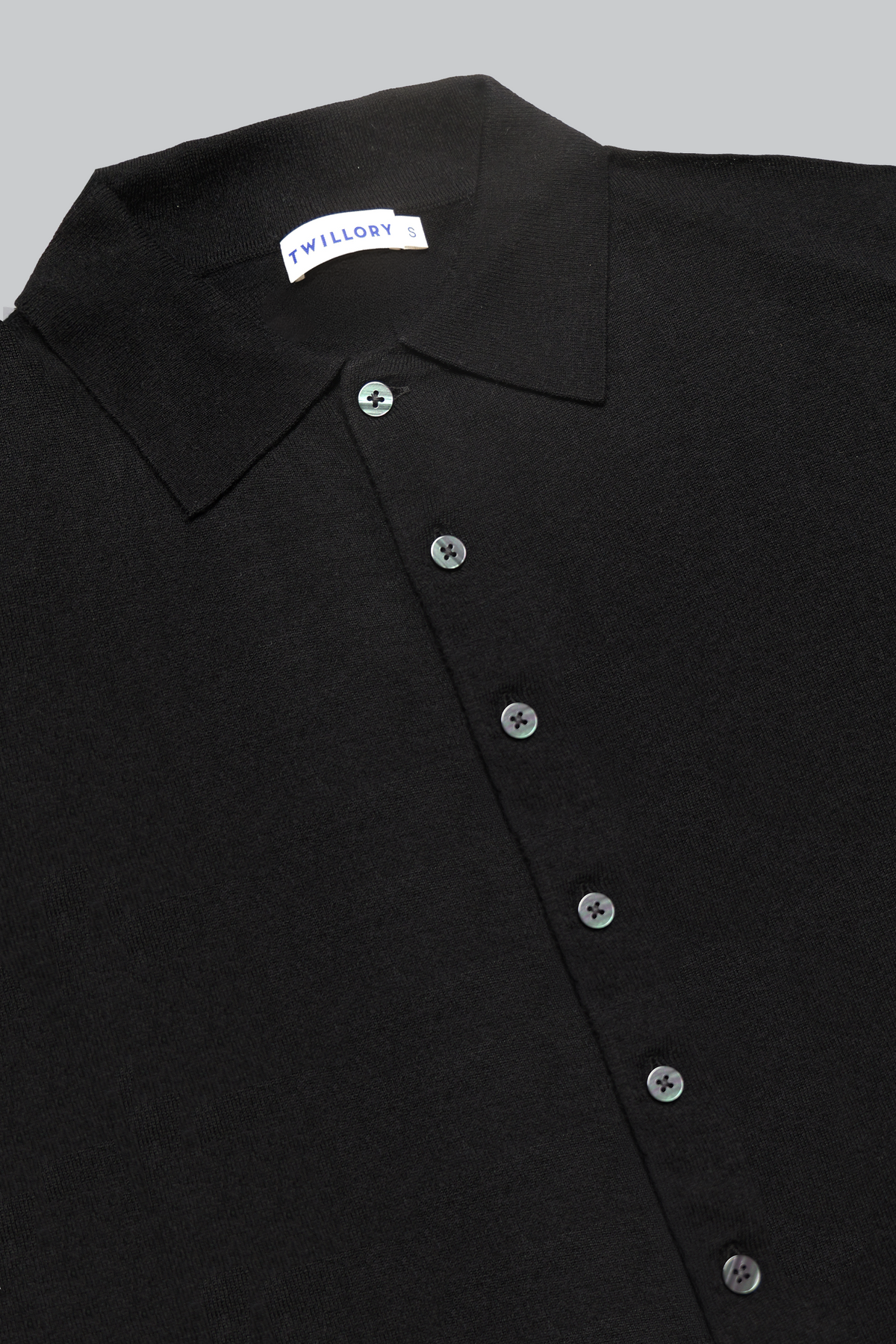 Lightweight Cashmere Button-Down | Black, image 7 of 7