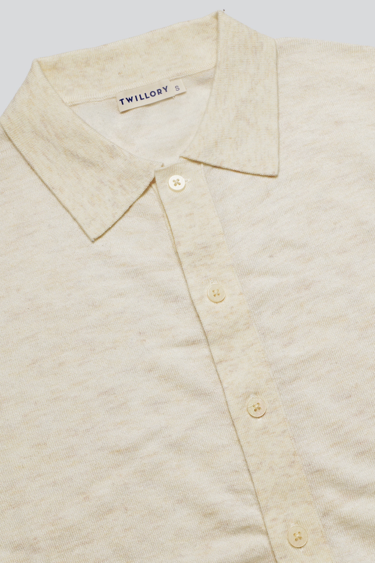 Lightweight Cashmere Button-Down | Heather Ivory, image 6 of 8