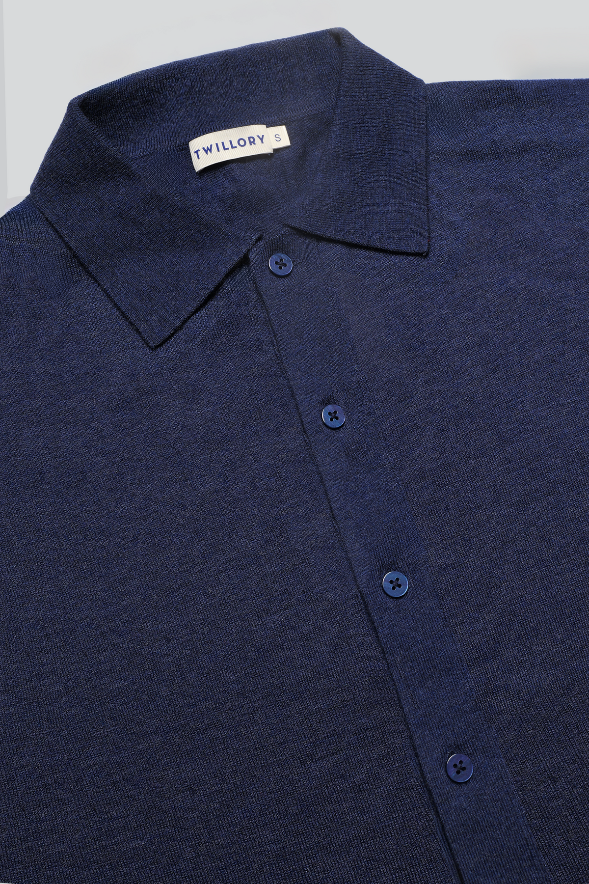 Lightweight Cashmere Button-Down | Navy, image 6 of 8