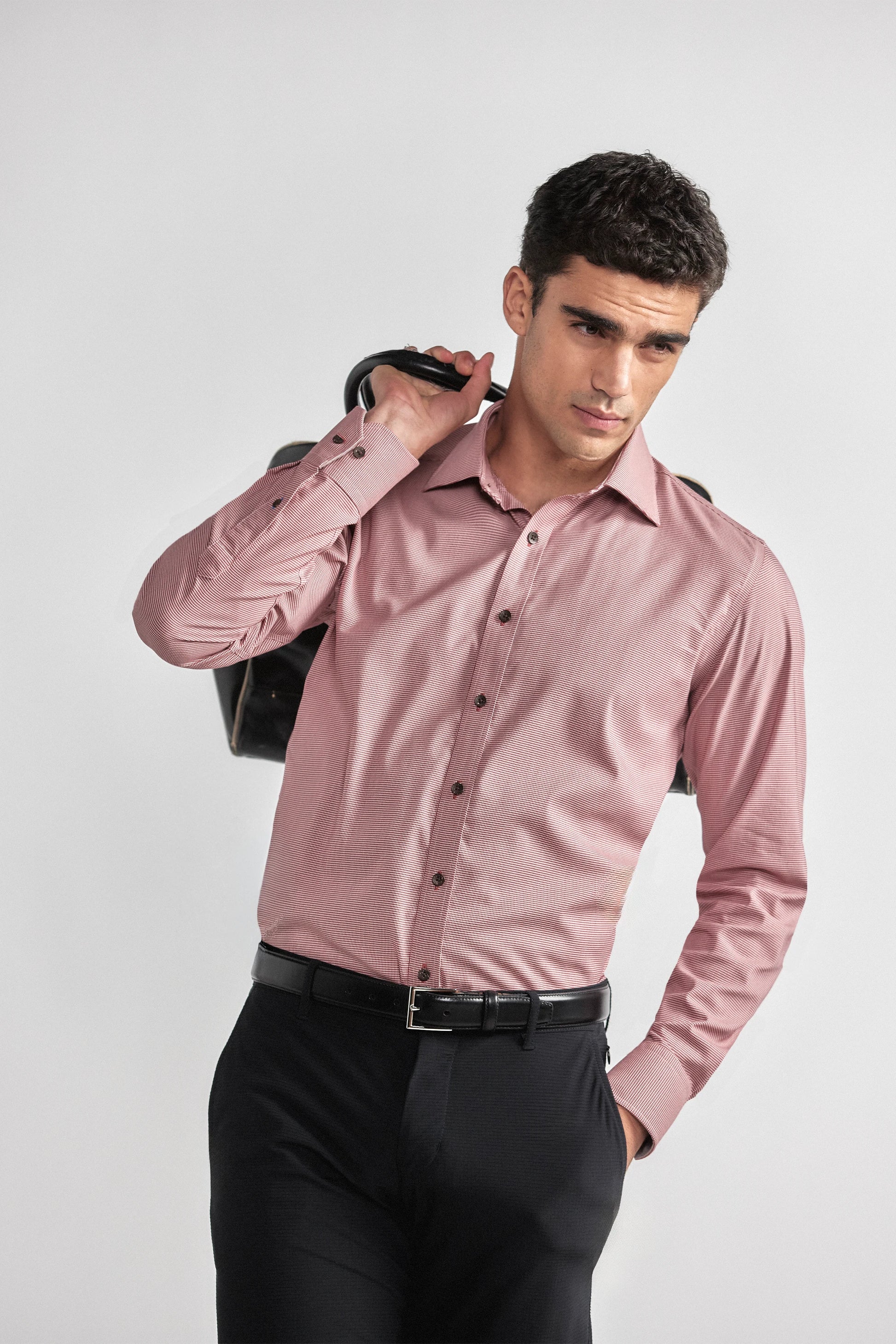 Leader Non-Iron Houndstooth | Brick