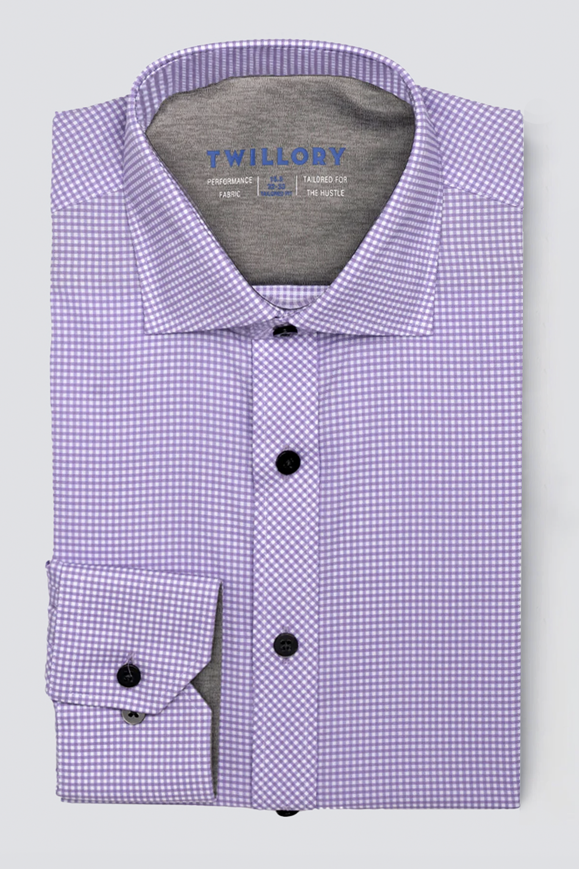 Men's Purple & White Performance Dress Shirt (Versailles Button Down) Twillory Men's Purple & White Performance Dress Shirt (Versailles Button Down) Twillory