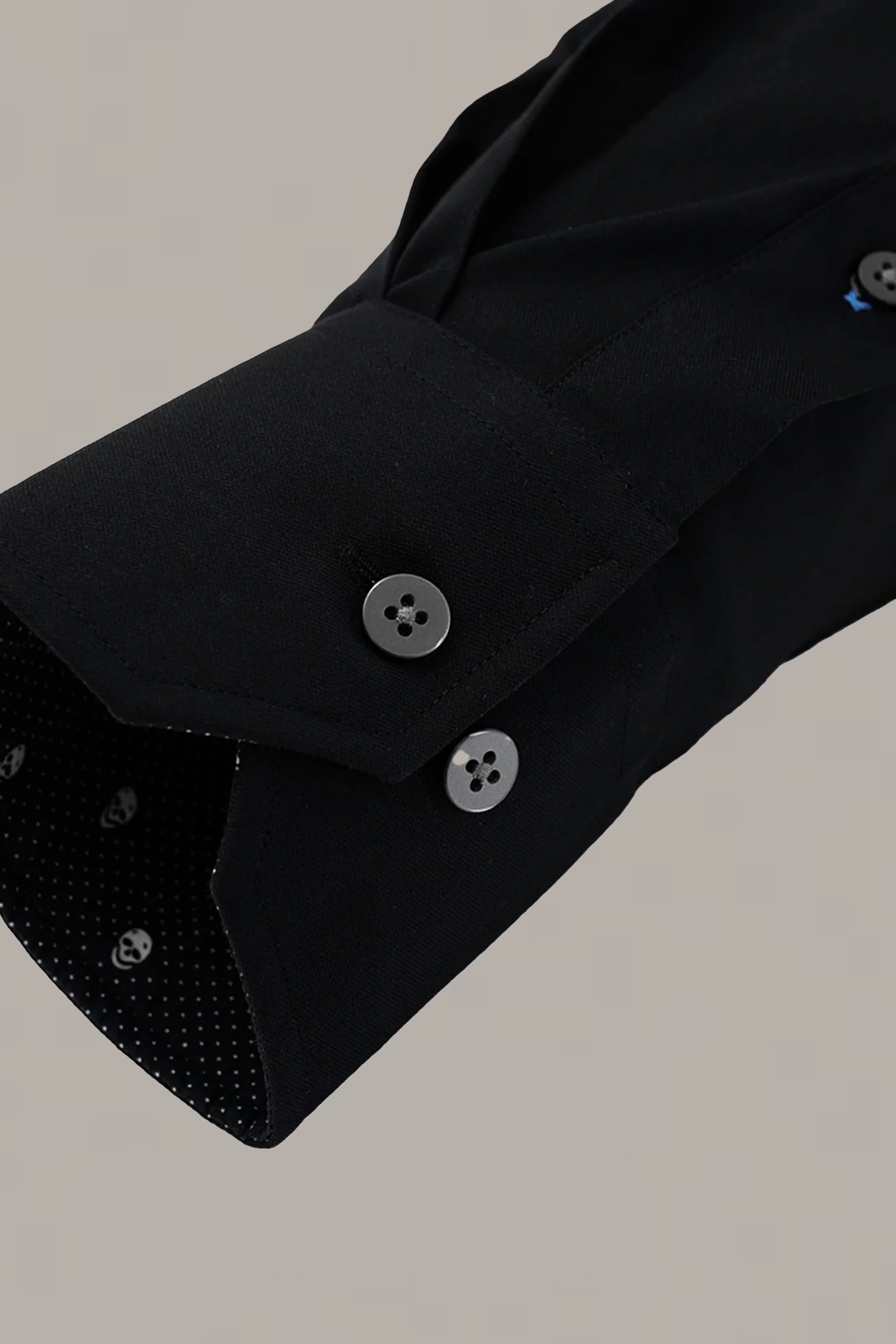 Men's Black Skull Contrast Dress Shirt (Casual Long Sleeve Button Up) Twillory Men's Black Skull Contrast Dress Shirt (Casual Long Sleeve Button Up) Twillory