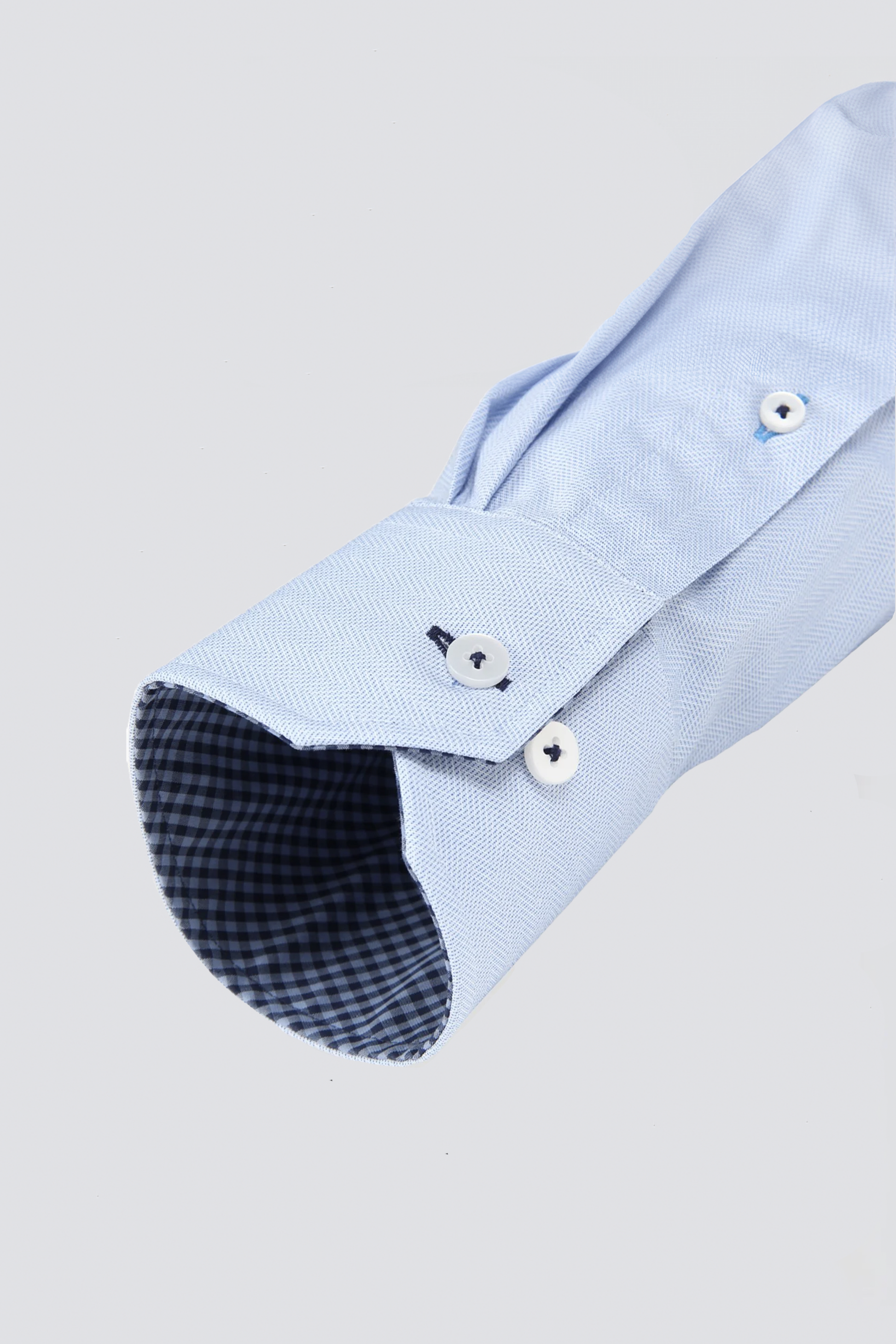 Men's Performance Blue Herringbone Dress Shirt (Pattern Button Down) Twillory Men's Performance Blue Herringbone Dress Shirt (Pattern Button Down) Twillory