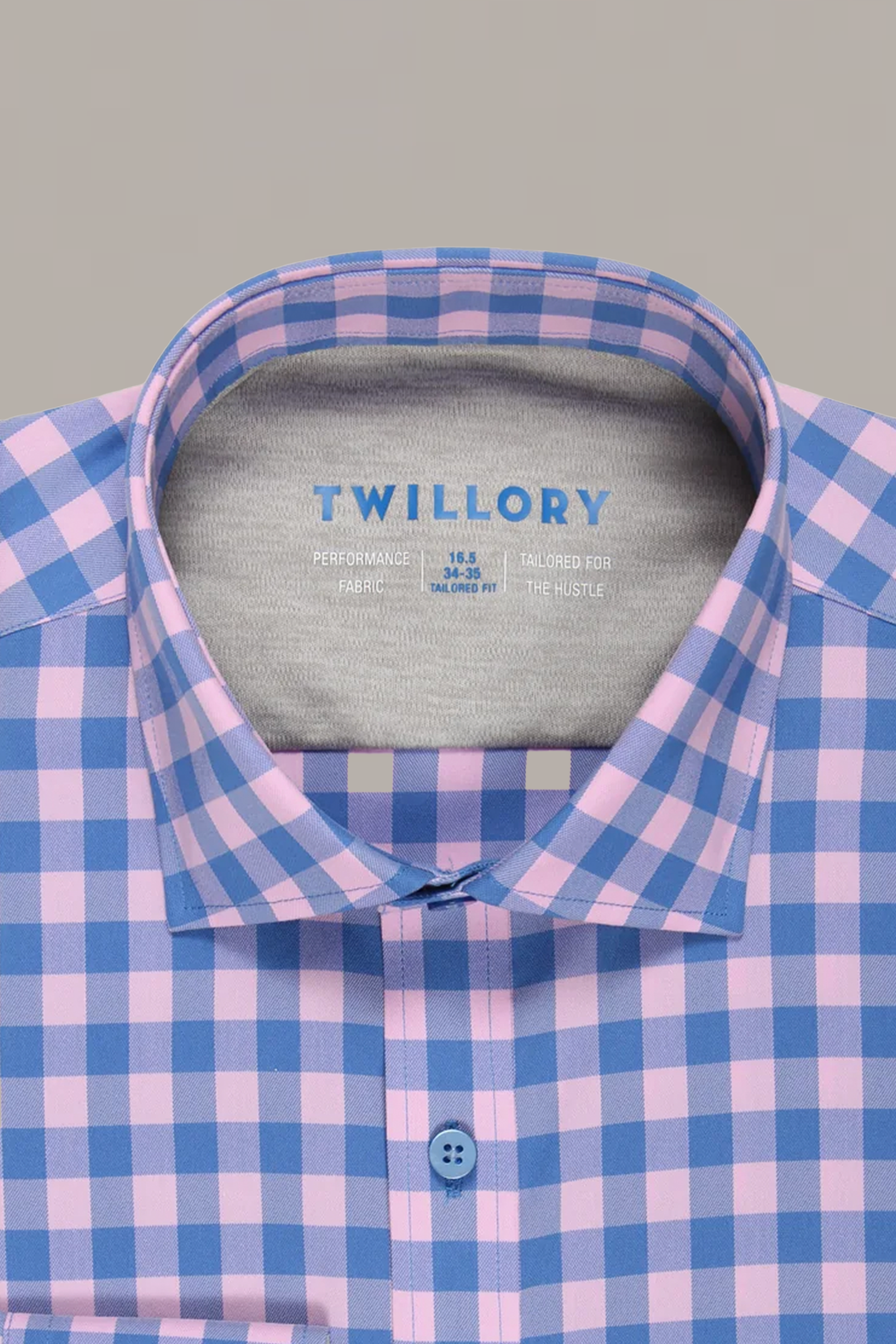 Men's Blue & Pink Gingham Dress Shirt (Checkered Long Sleeve Button Up) Twillory Men's Blue & Pink Gingham Dress Shirt (Checkered Long Sleeve Button Up) Twillory