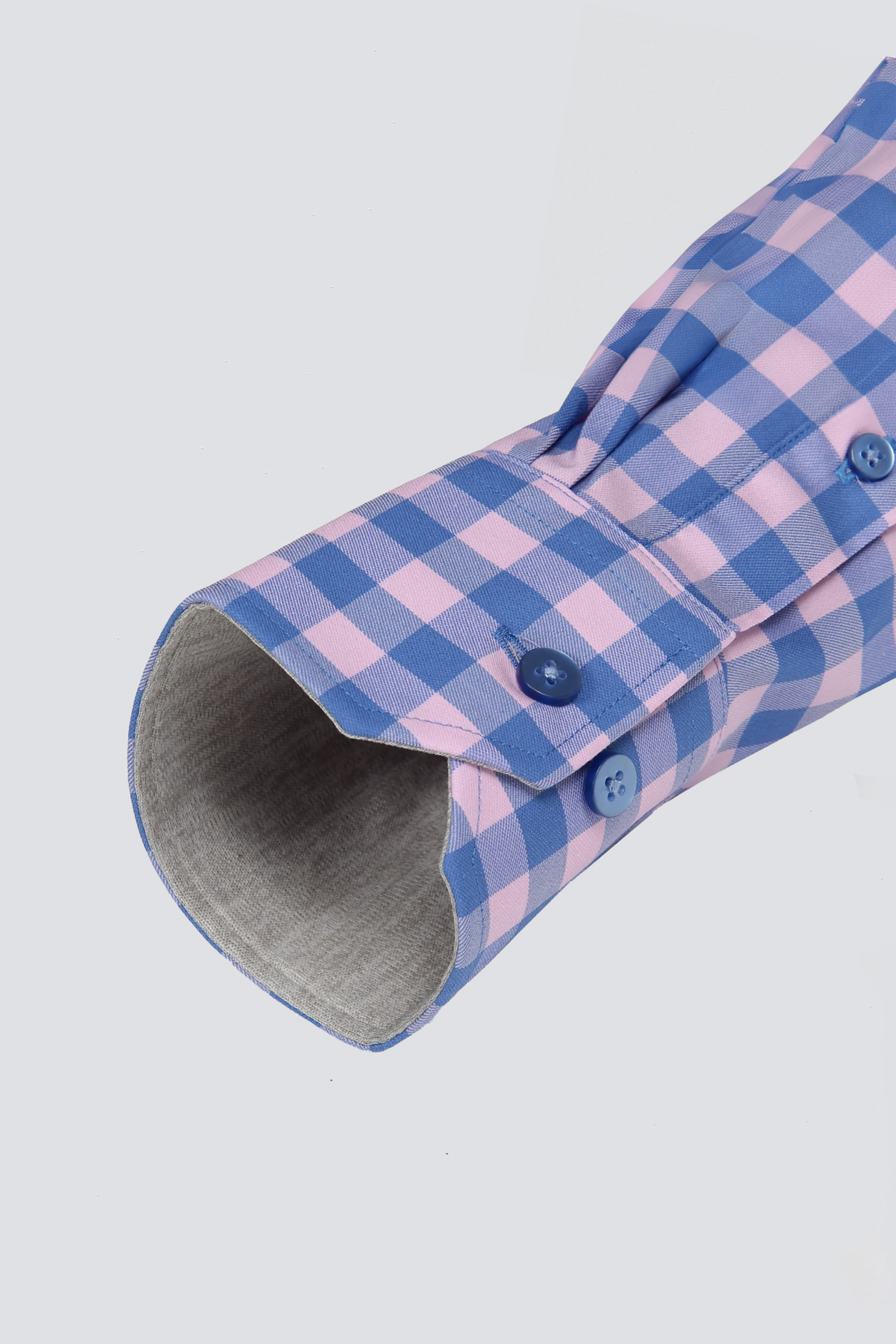 Men's Blue & Pink Gingham Dress Shirt (Checkered Long Sleeve Button Up) Twillory Men's Blue & Pink Gingham Dress Shirt (Checkered Long Sleeve Button Up) Twillory