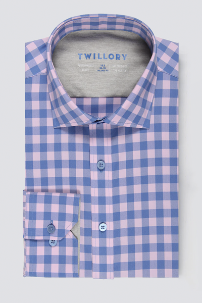 Leader Gingham // Pink Blue - Extra Trim / 15 / S-M / 32-33