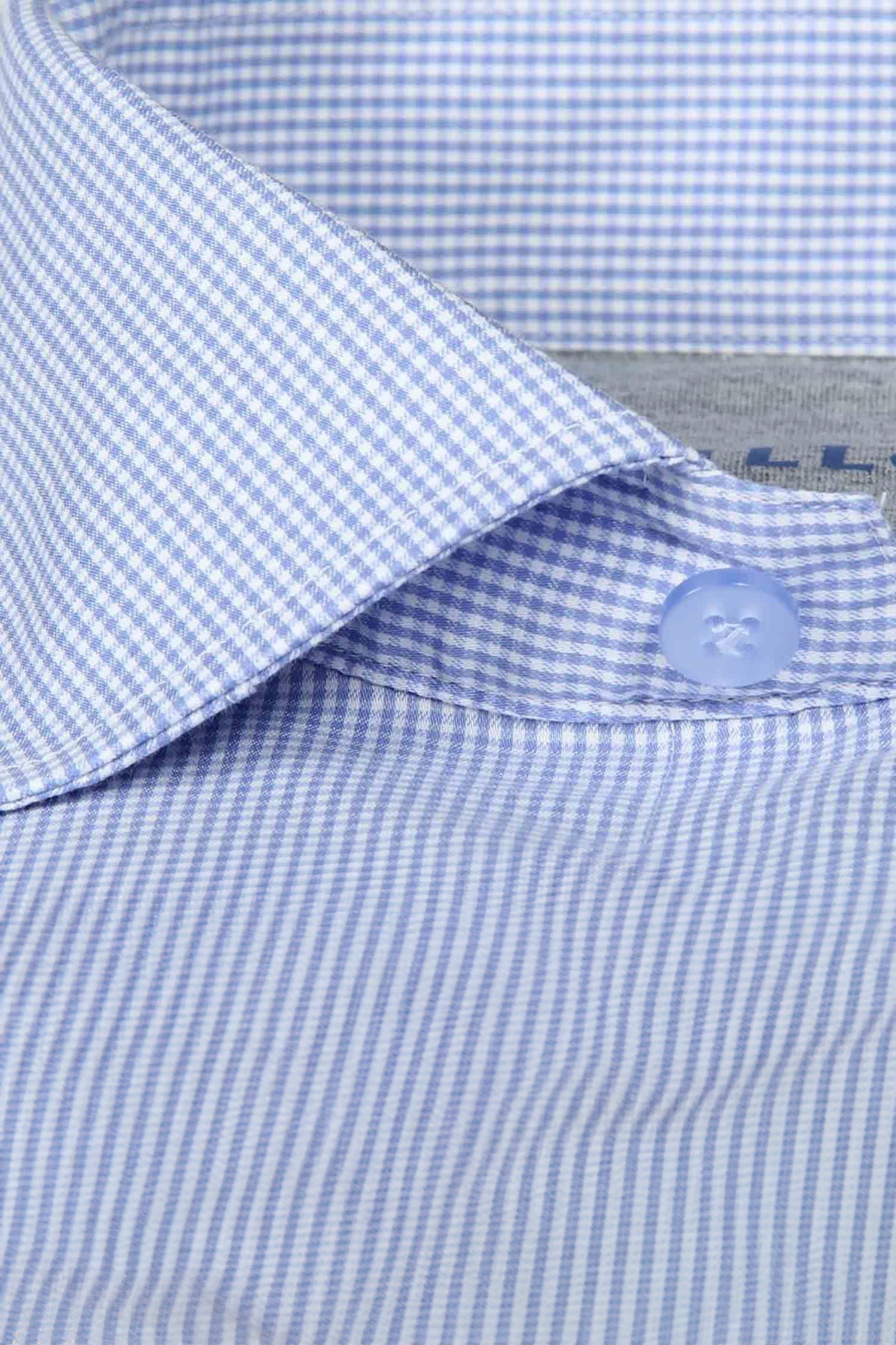 blue houndstooth dress shirt Comfort Stretch Non-Iron Houndstooth Dress Shirt