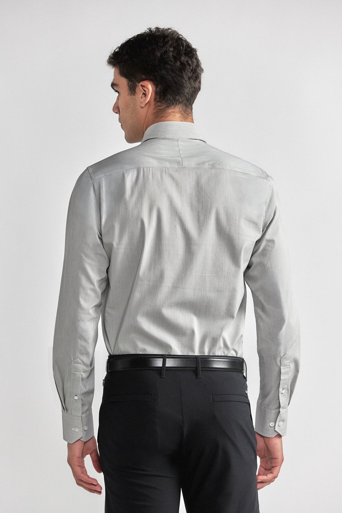 Leader Non-Iron Stripe // Sage Mini, view 6 of 6