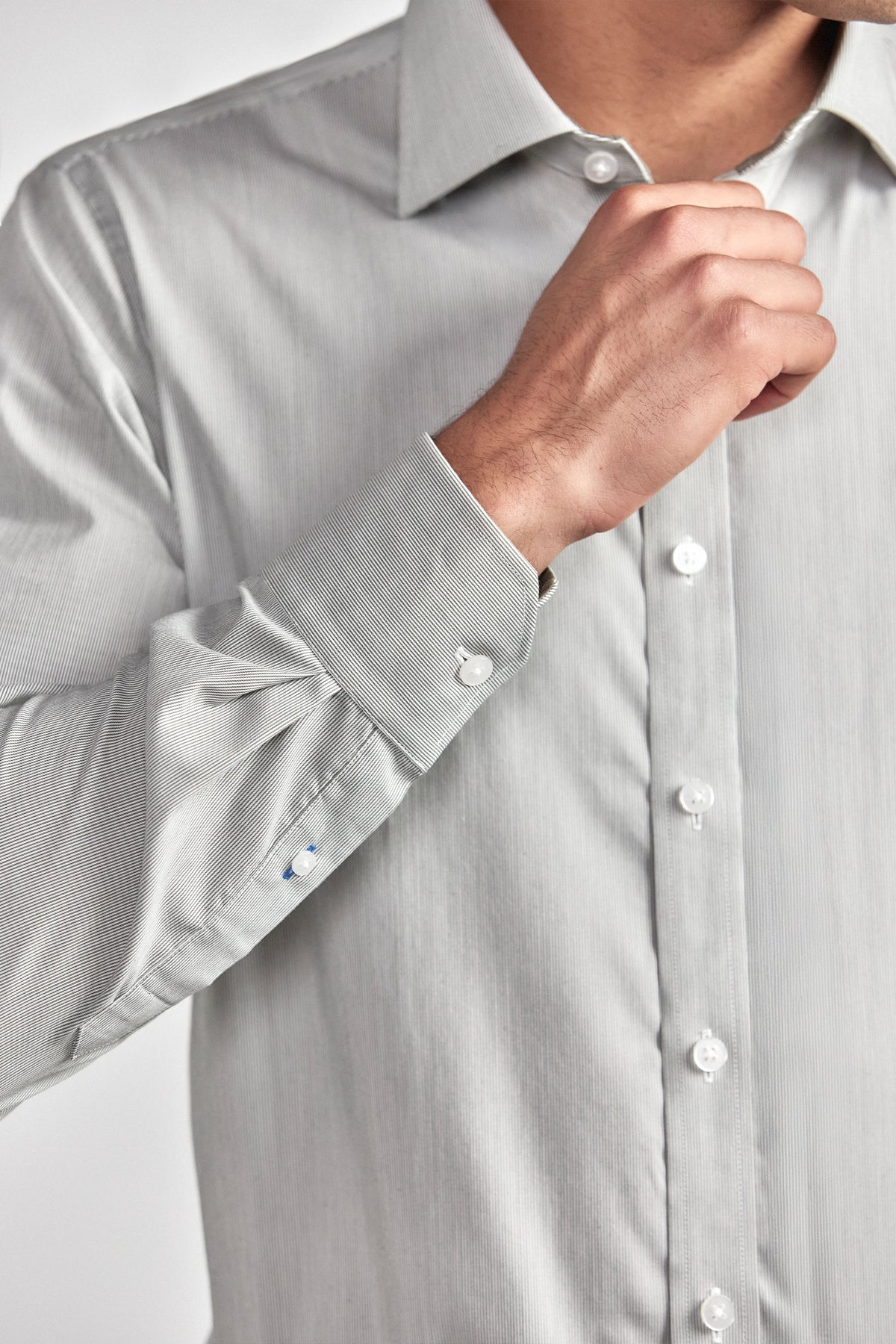 Leader Non-Iron Stripe // Sage Mini, view 5 of 6