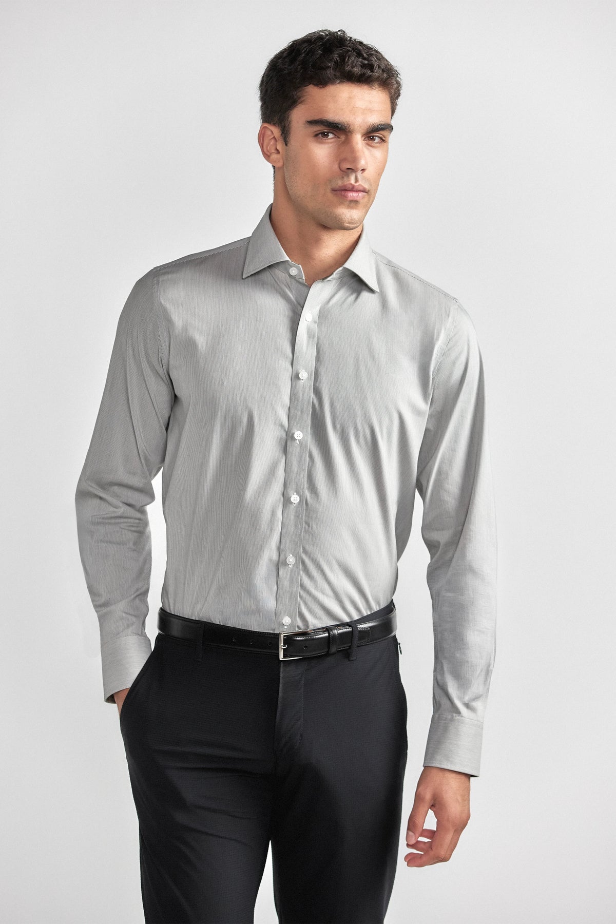 Leader Non-Iron Stripe // Sage Mini