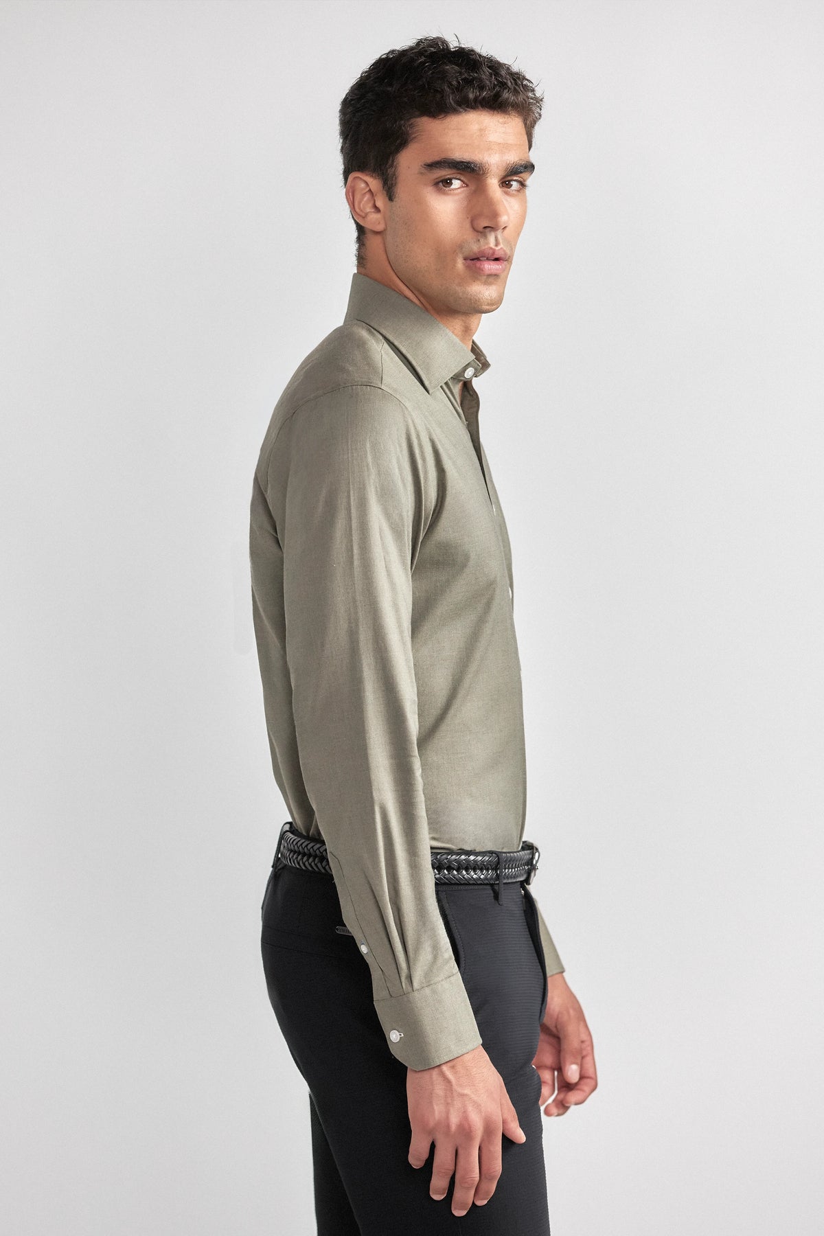 Leader Non-Iron Solid // Olive Melange, view 5 of 8