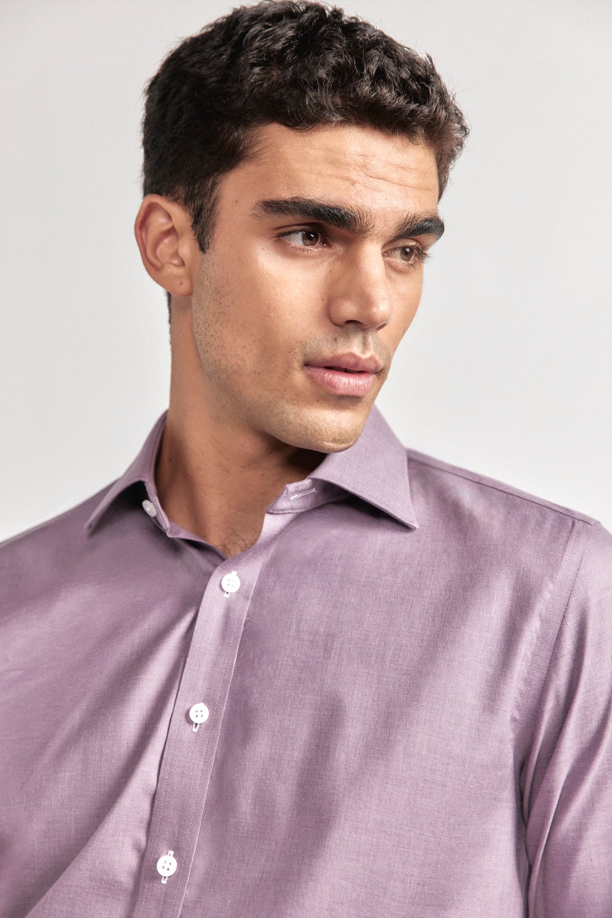 Leader Non-Iron Solid // Plum Melange, view 7 of 8