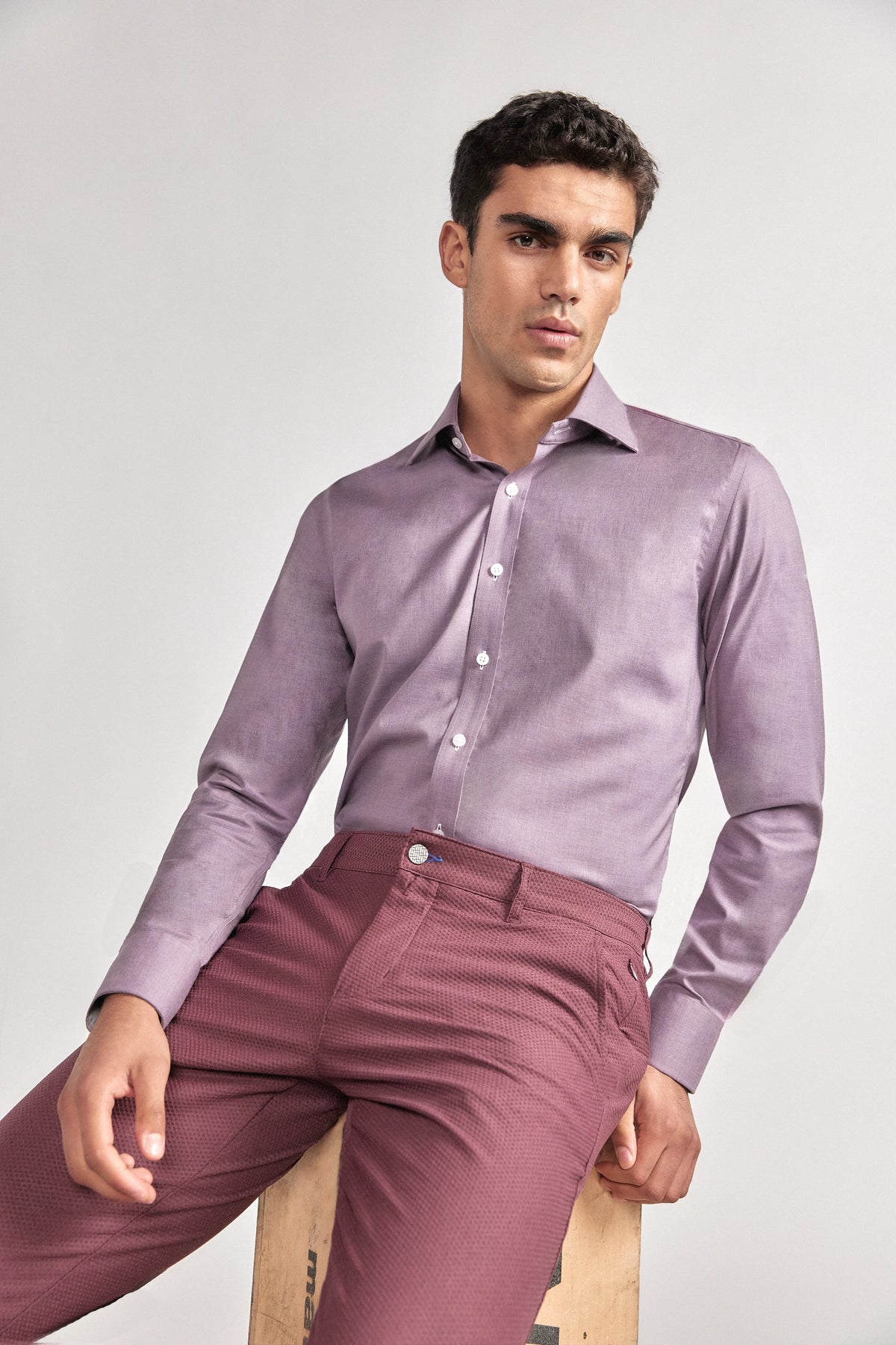 Leader Non-Iron Solid // Plum Melange