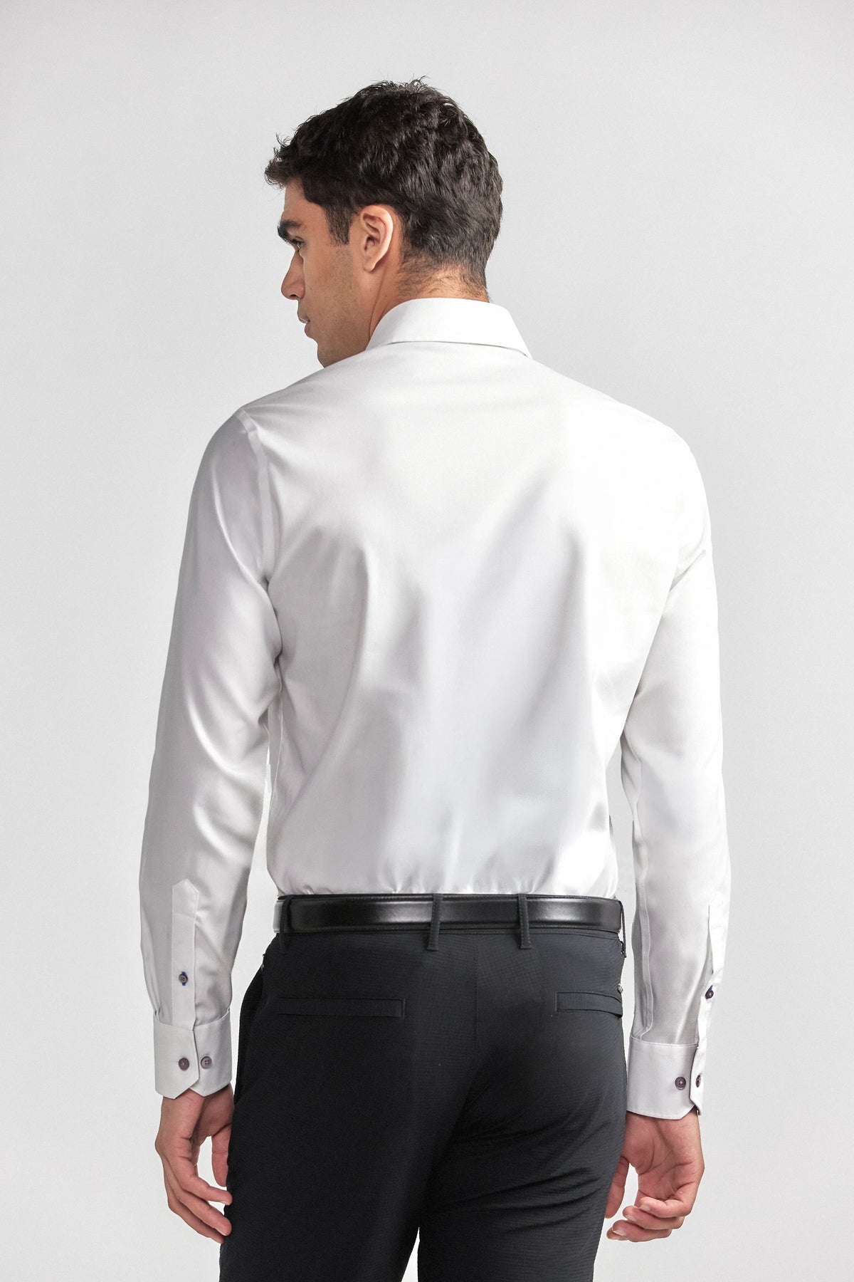 Leader Non-Iron Contrast // Purple Buttons, view 8 of 8