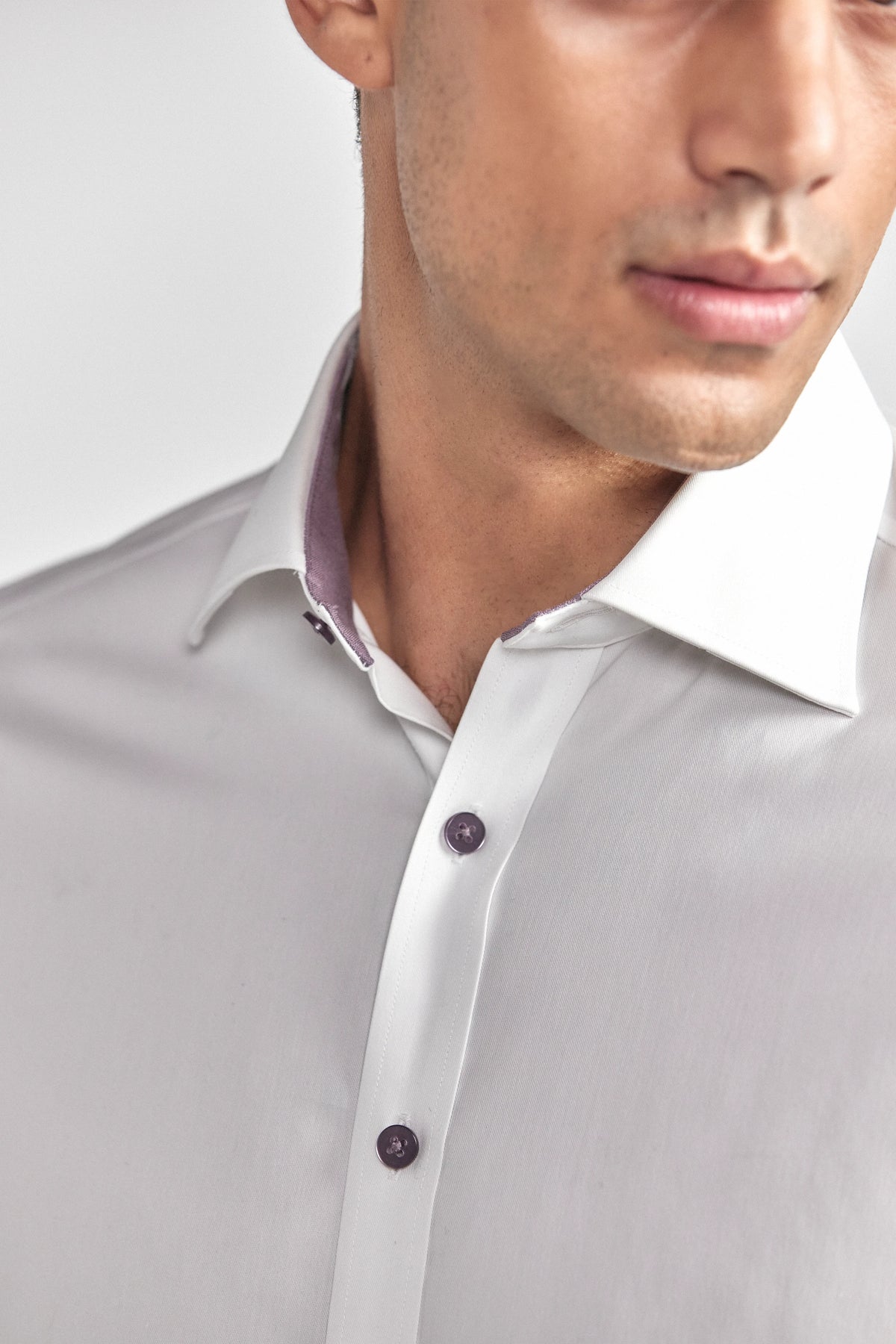 Leader Non-Iron Contrast // Purple Buttons, view 7 of 8