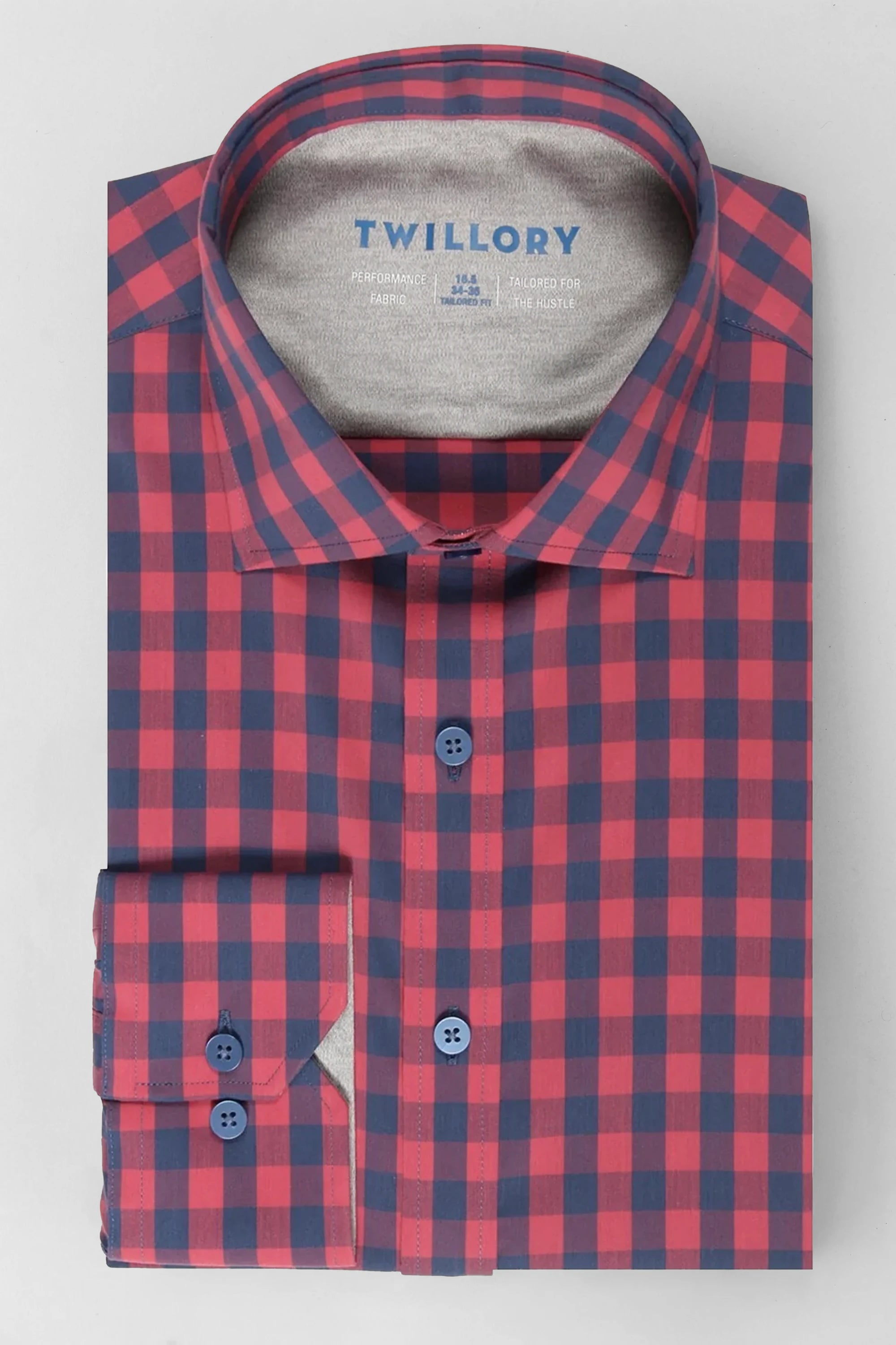 Leader Non-Iron Gingham // Red Blue