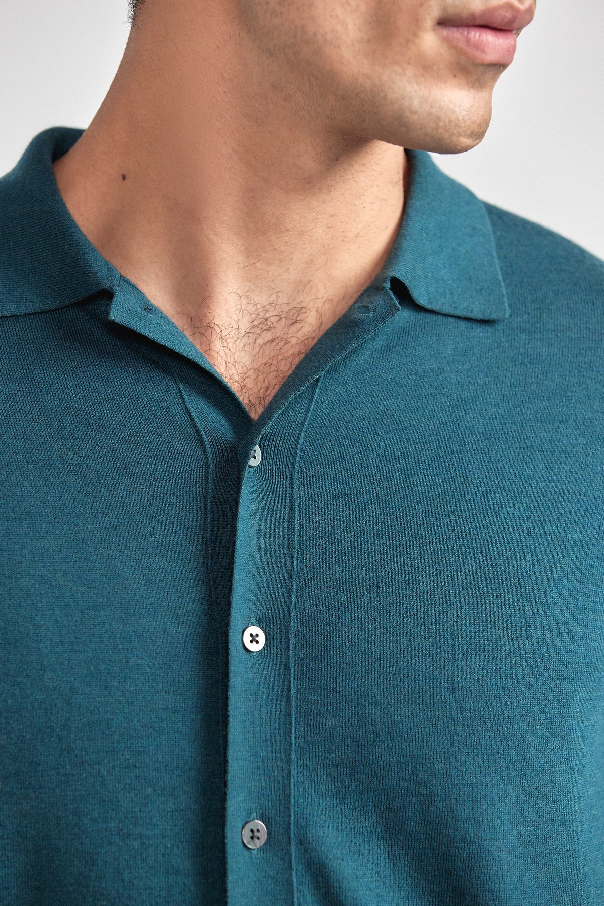 Lightweight Cashmere Button-Down | Emerald, image 4 of 6