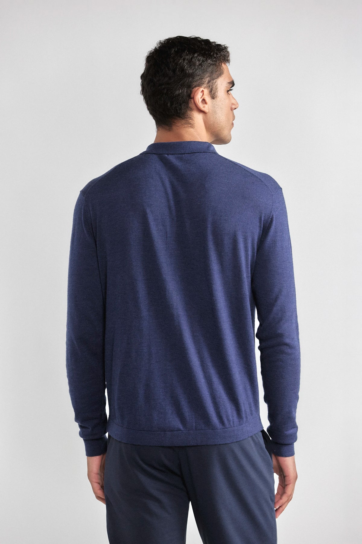 Lightweight Cashmere Button-Down | Navy, image 7 of 8