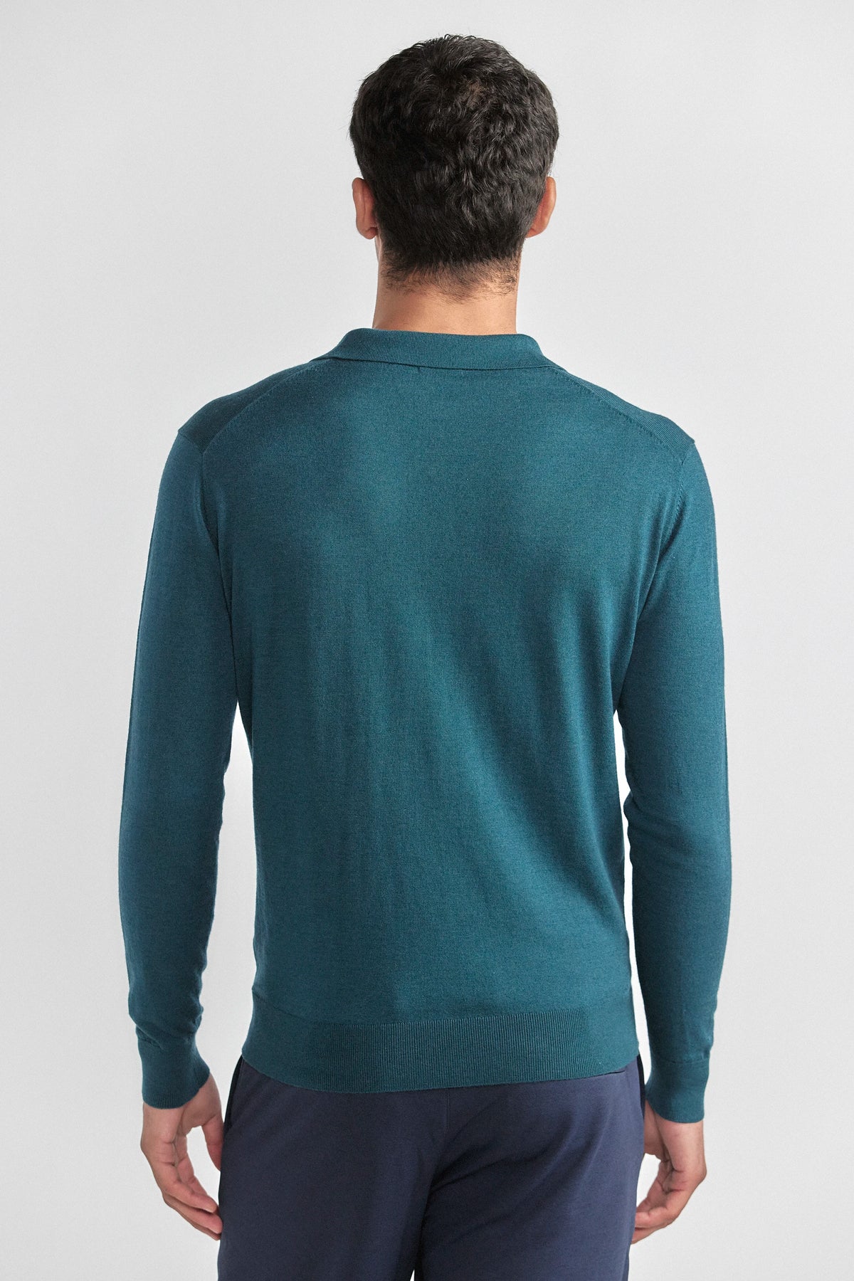 Lightweight Cashmere Polo | Emerald, image 7 of 8