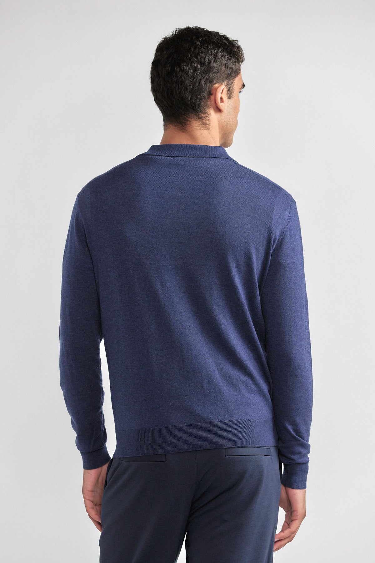 Lightweight Cashmere Polo | Navy, image 6 of 8