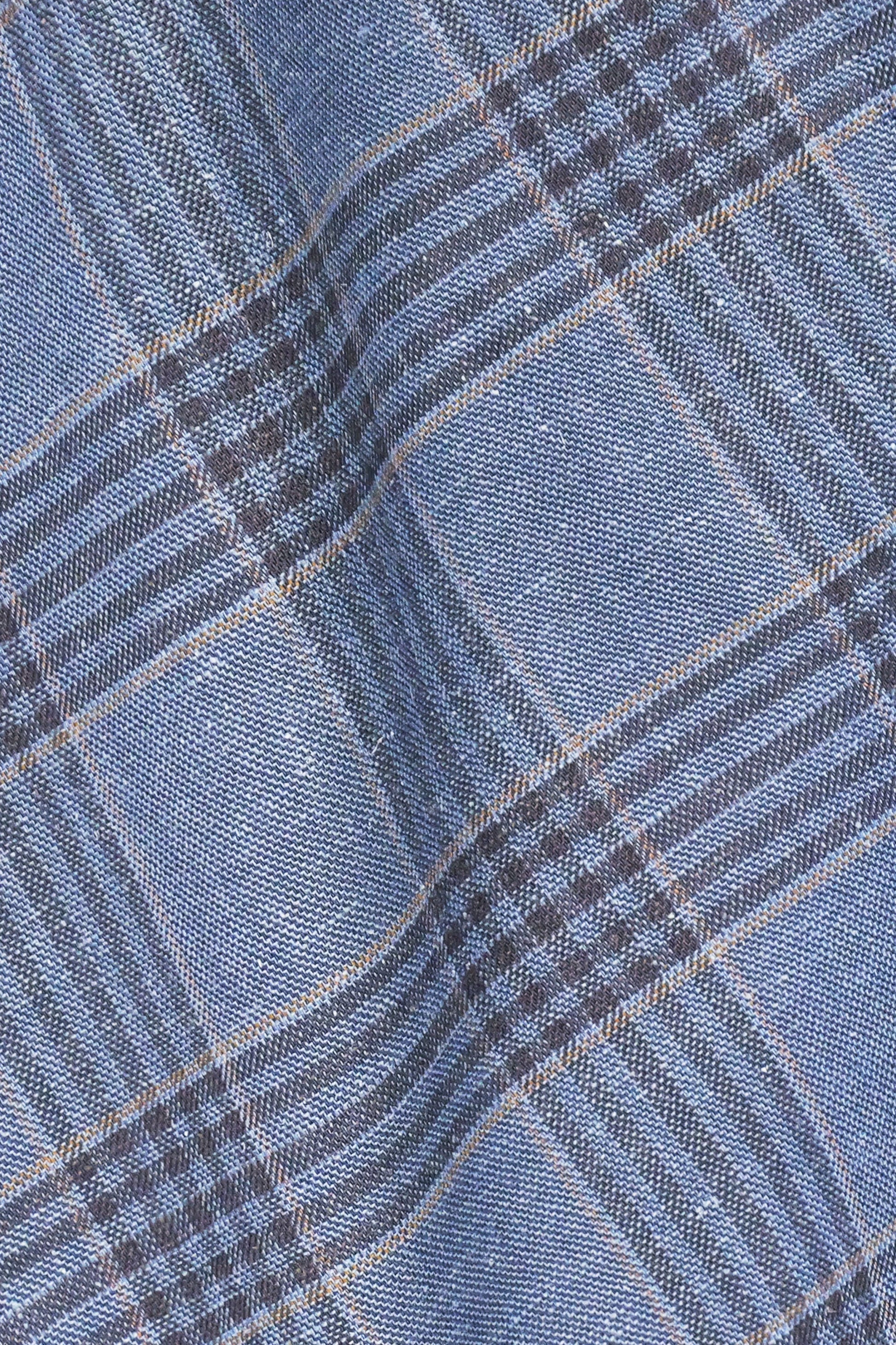 Performance Linen Blazer // Pearl Blue Plaid